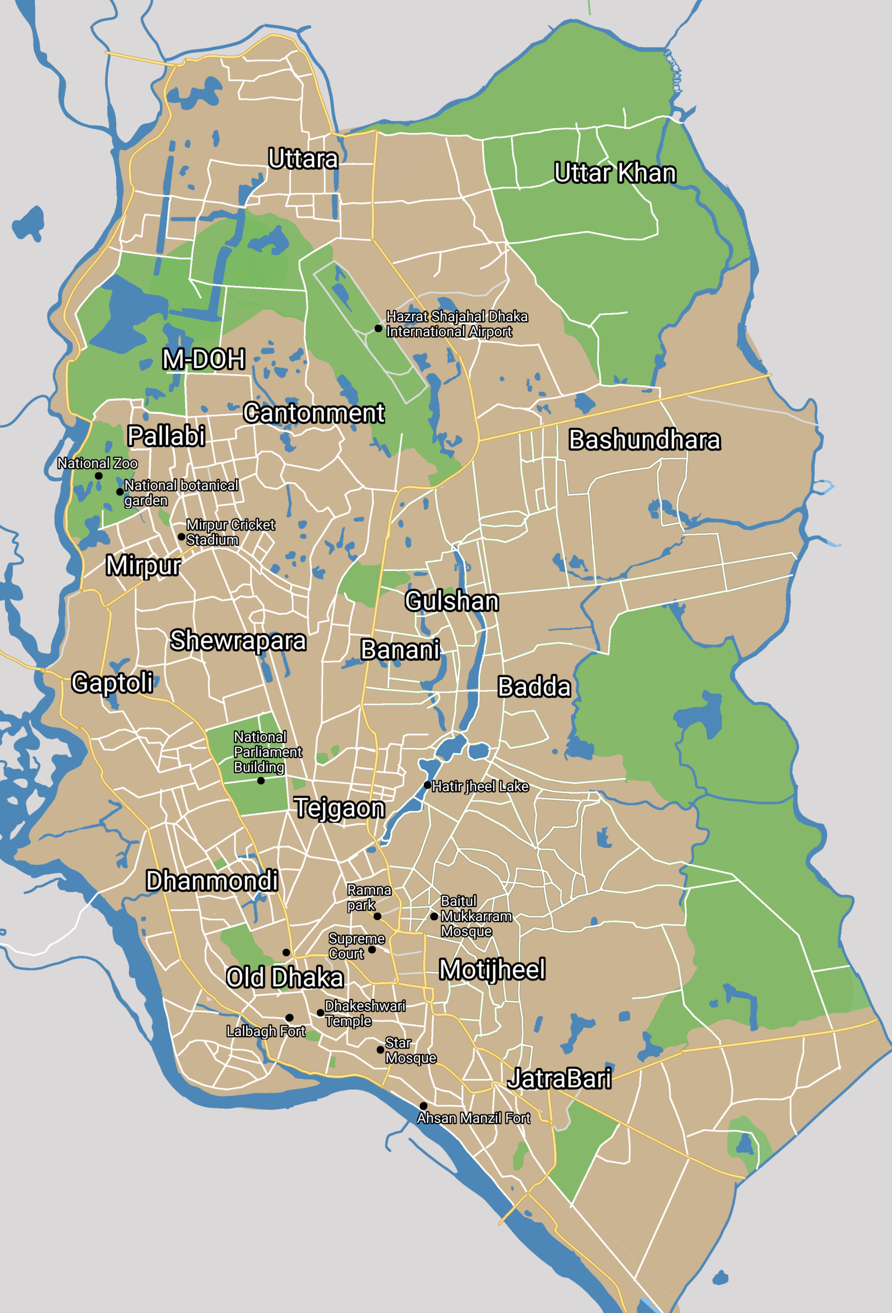 I Made This Map Of Dhaka Bangladesh My Home City I Hope You ll Like It R MapPorn