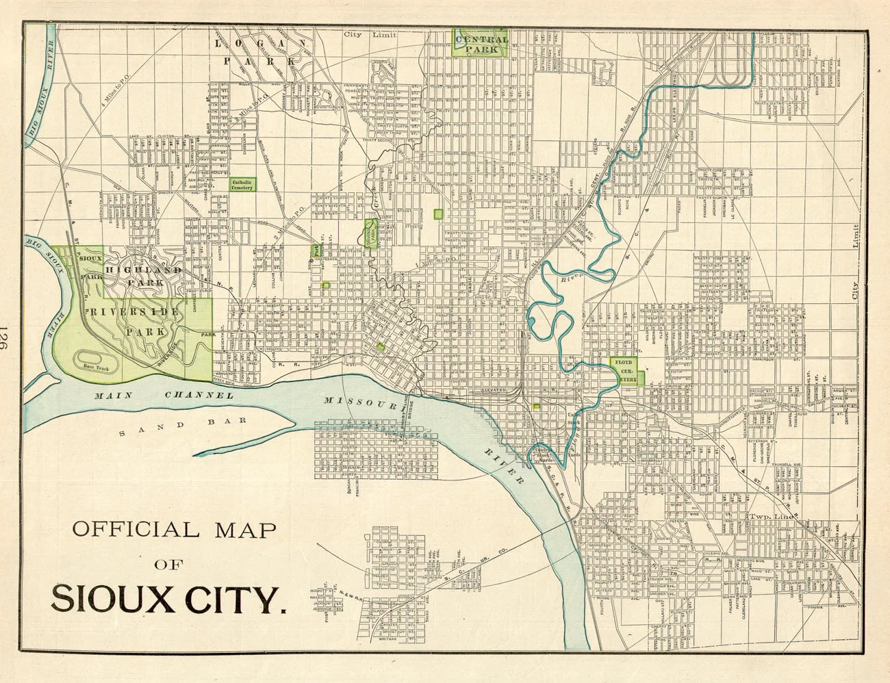 IA Official Map Of Sioux City The Old Map Gallery IA Official Map Of Sioux City The Old Map Gallery