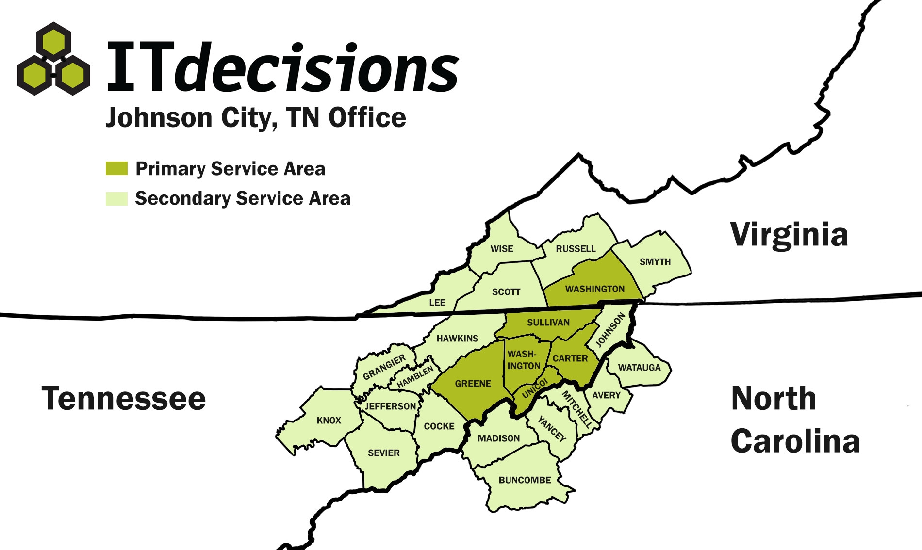 It decisions johnson city service area map IT Decisions It decisions johnson city service area map IT Decisions