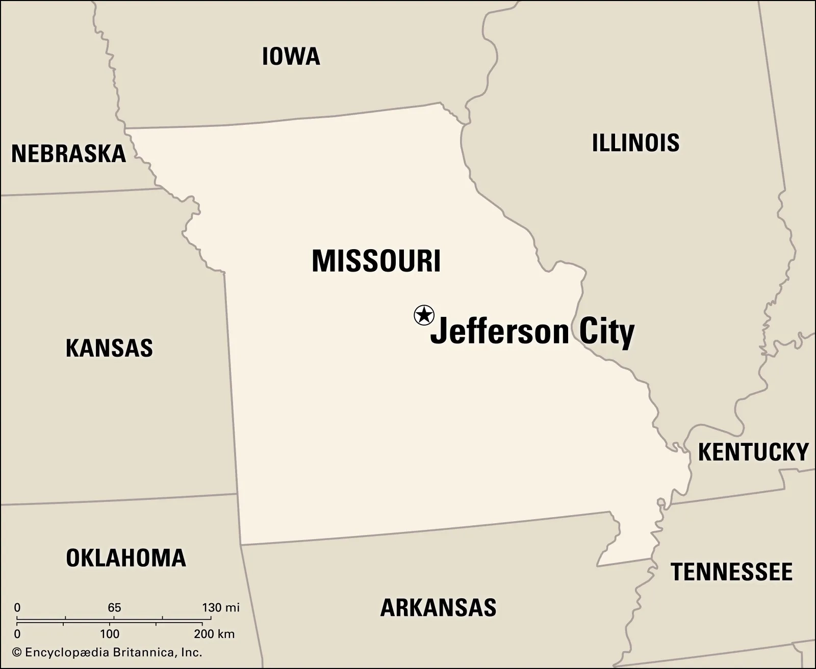 Jefferson City Missouri Map Population Facts Britannica