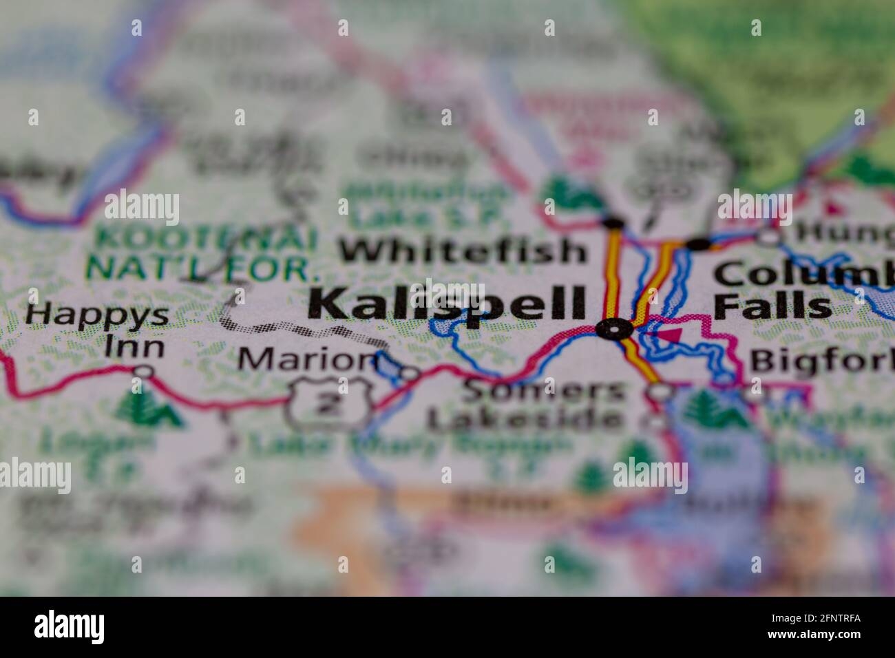 kalispell montana map of cities