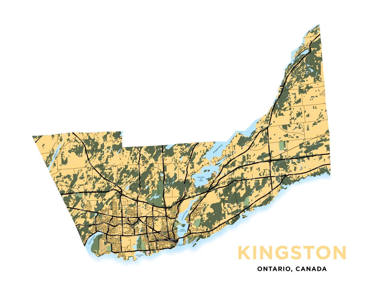 Kingston Full City Map Print Jelly Brothers Kingston Full City Map Print Jelly Brothers