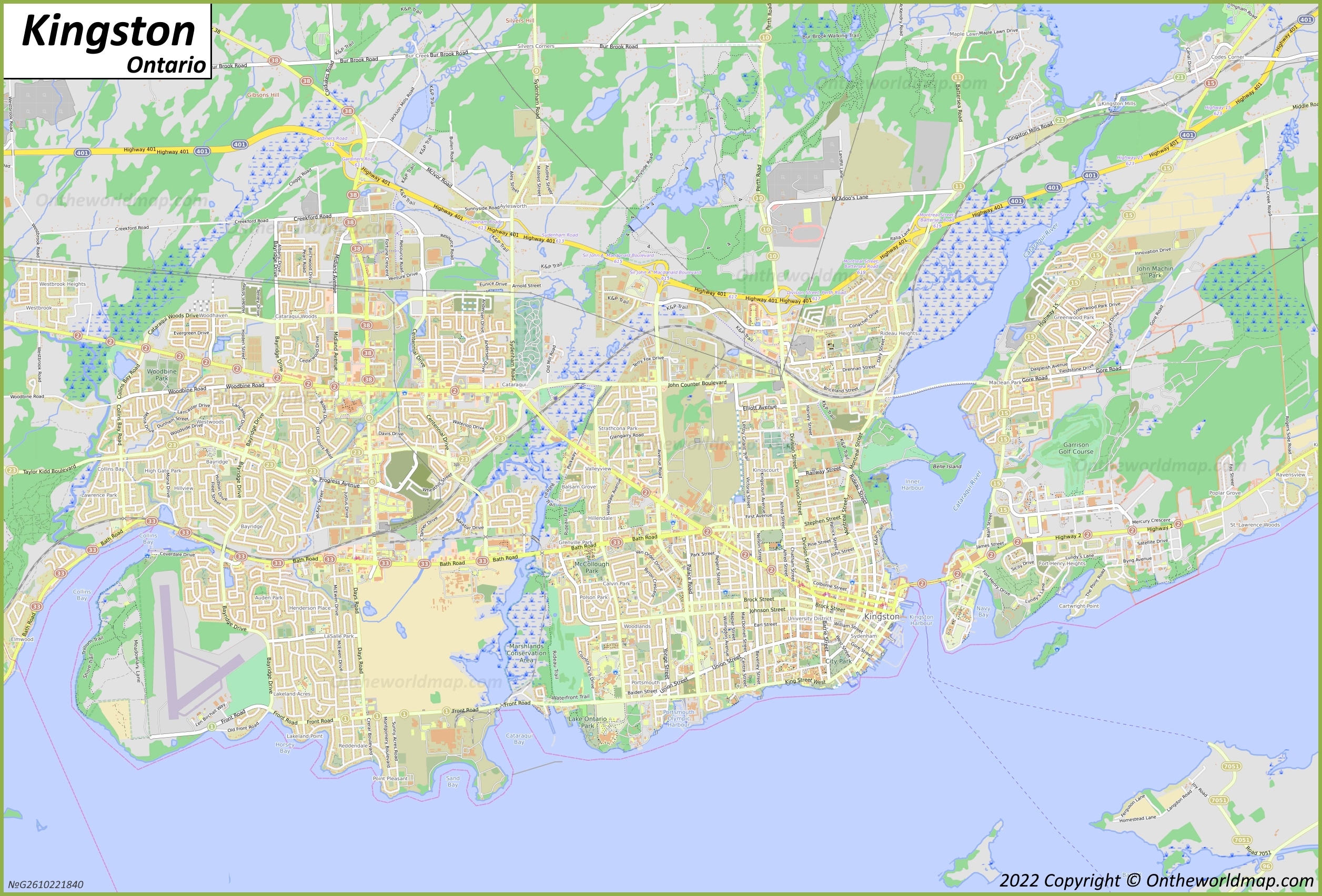 Kingston Map Ontario Canada Detailed Maps Of Kingston Kingston Map Ontario Canada Detailed Maps Of Kingston