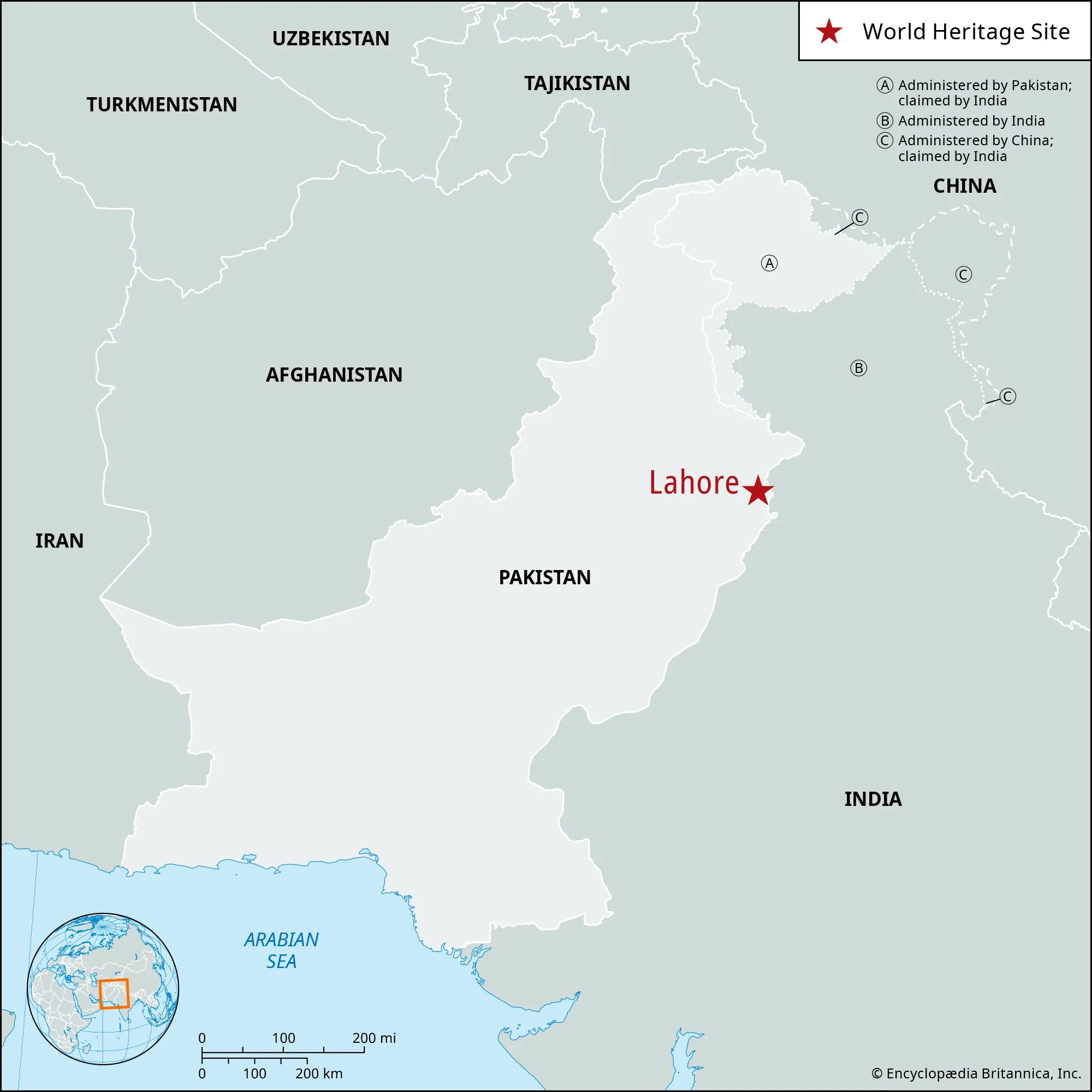 Lahore Pakistan Map History Britannica
