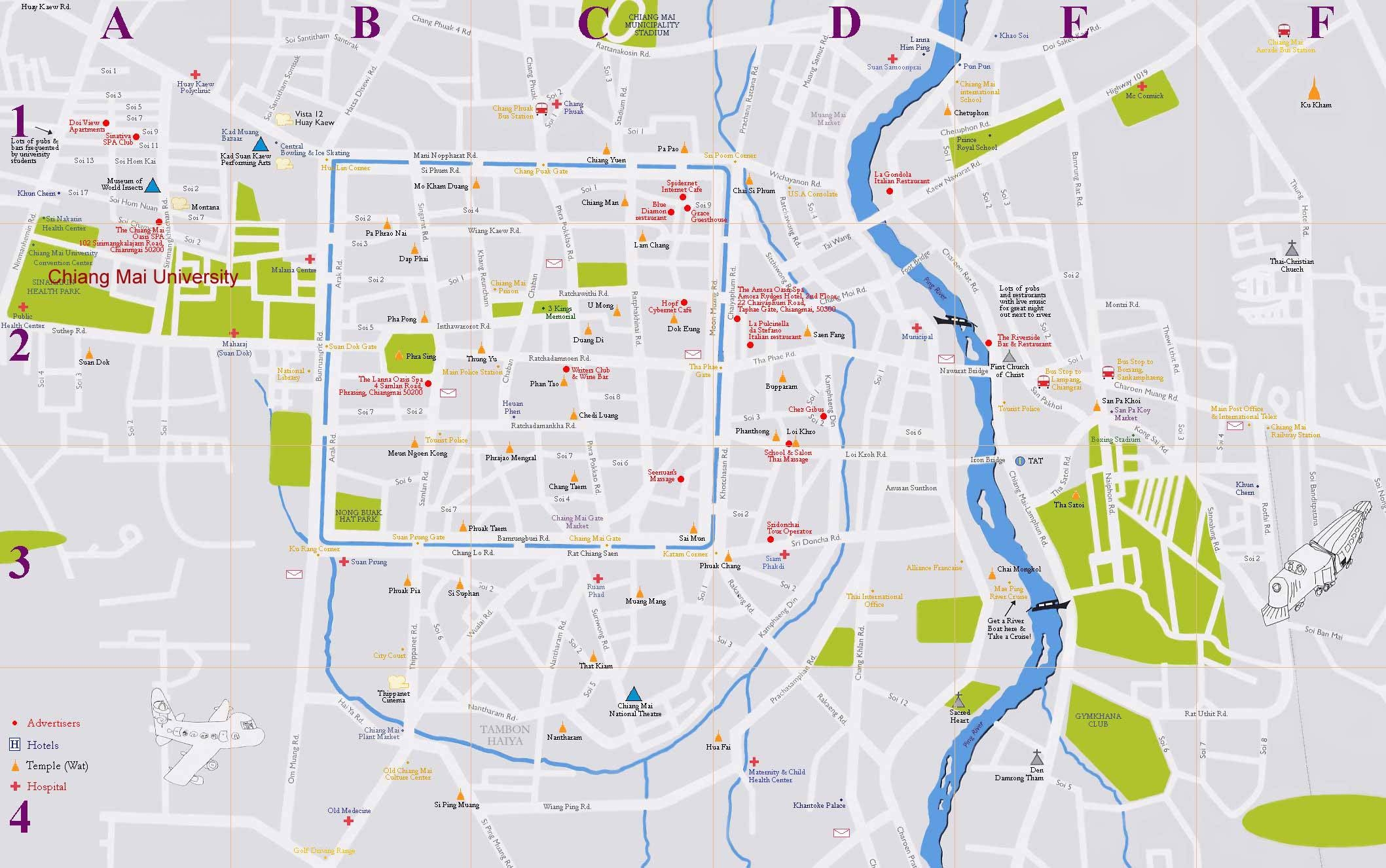 city map chiang mai city map chiang mai
