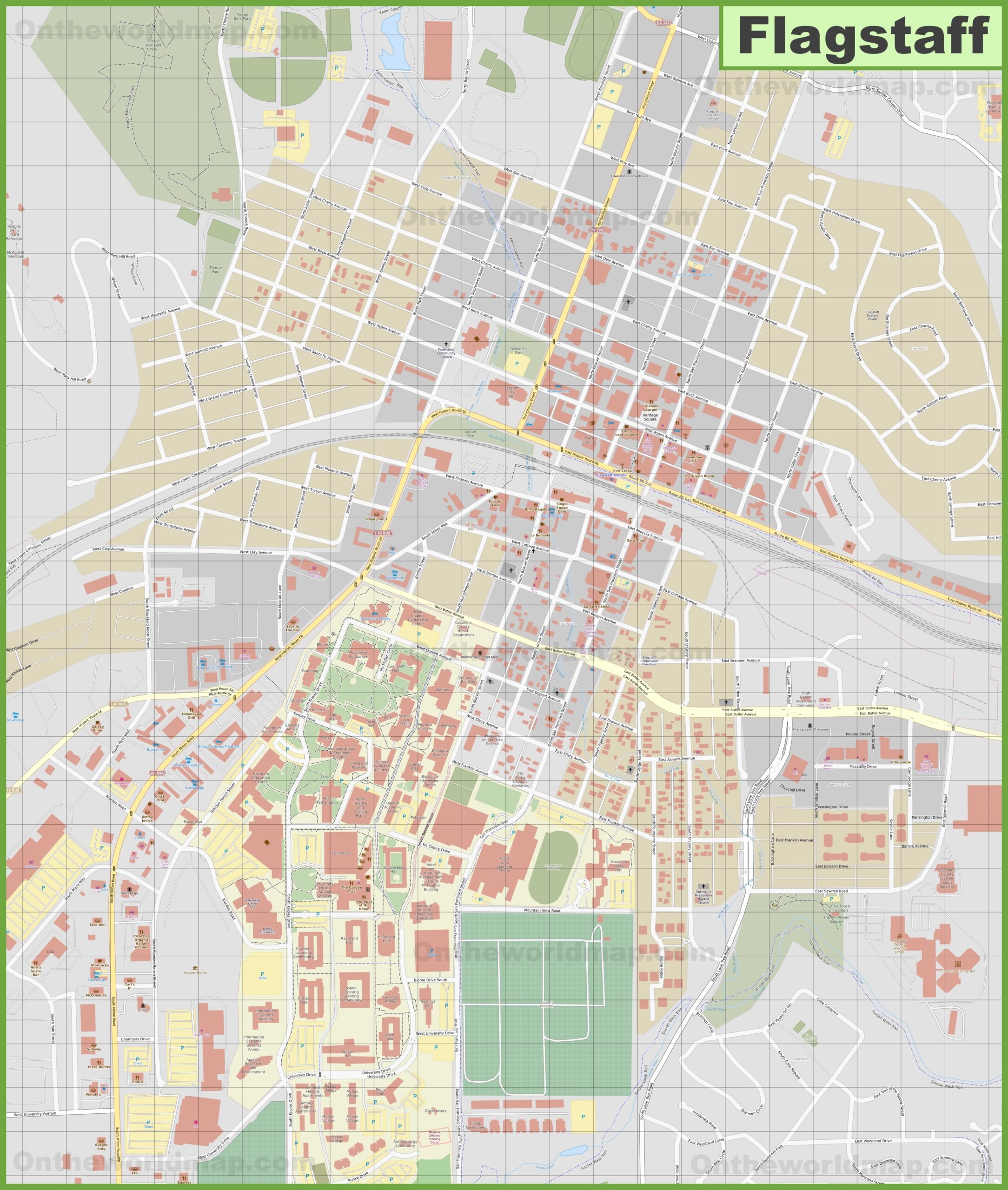 city map of flagstaff az city map of flagstaff az