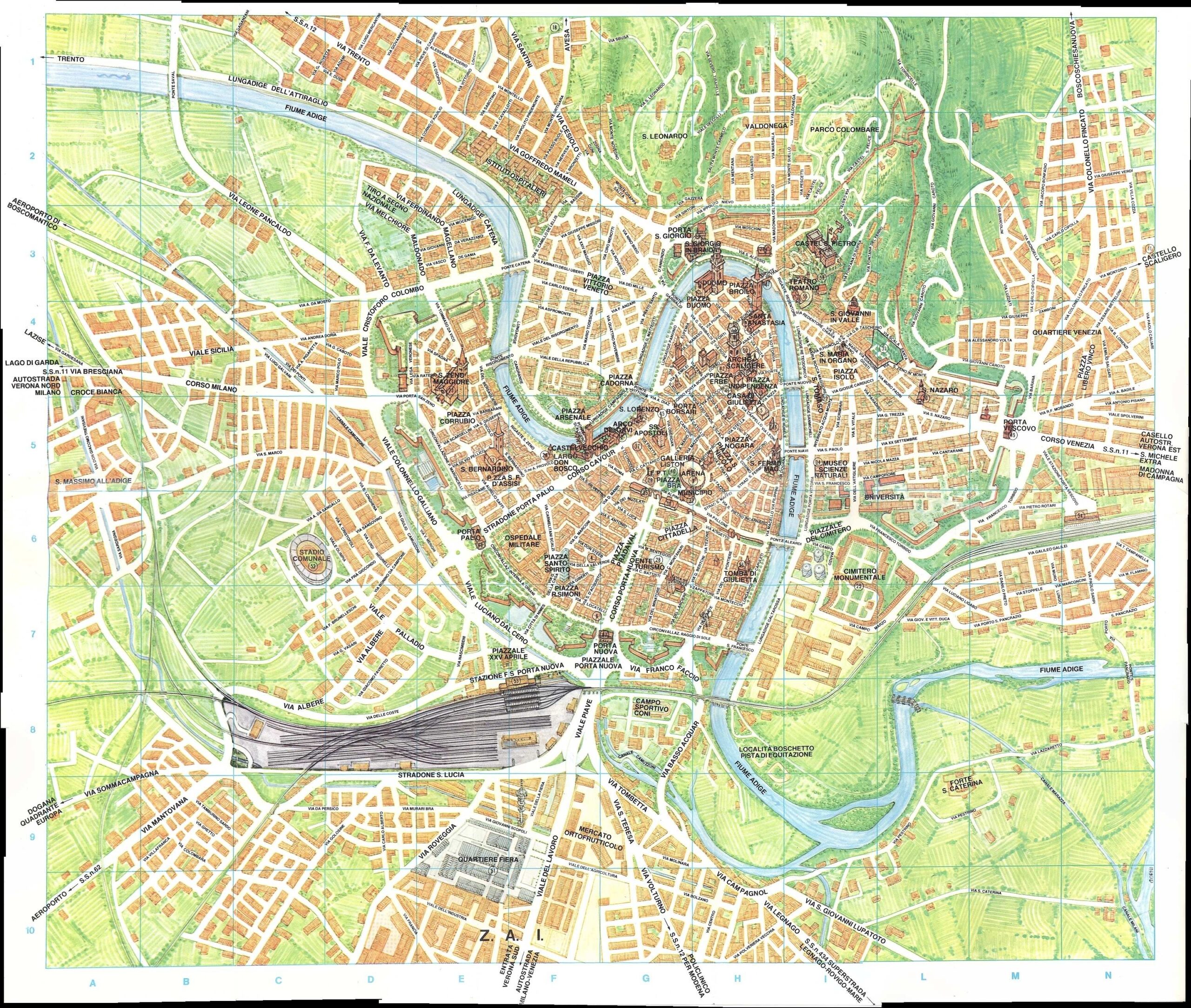 Large Verona Maps For Free Download And Print High Resolution And Detailed Maps