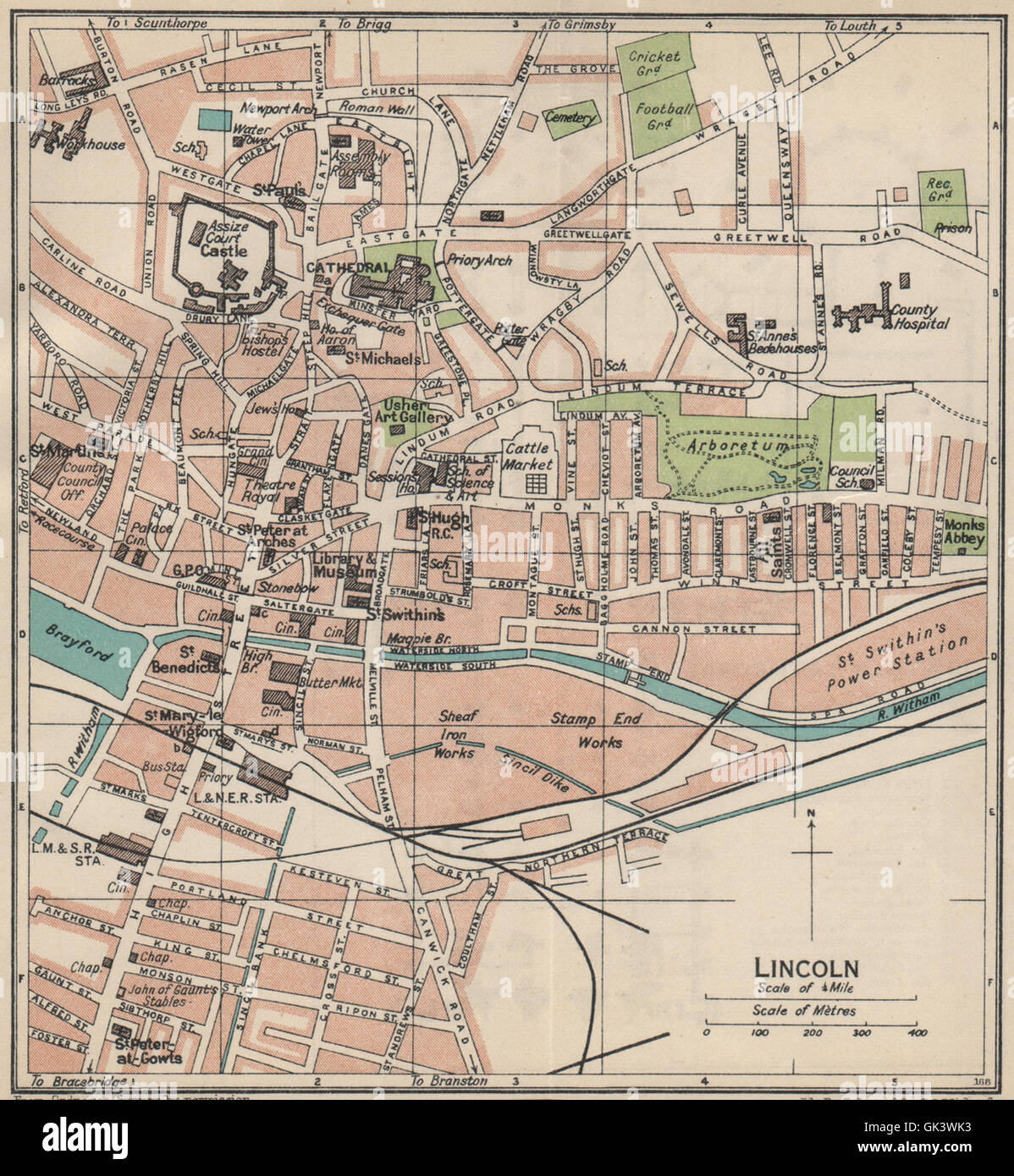 LINCOLN Vintage Town City Map Plan Lincolnshire 1939 Stock Photo Alamy LINCOLN Vintage Town City Map Plan Lincolnshire 1939 Stock Photo Alamy
