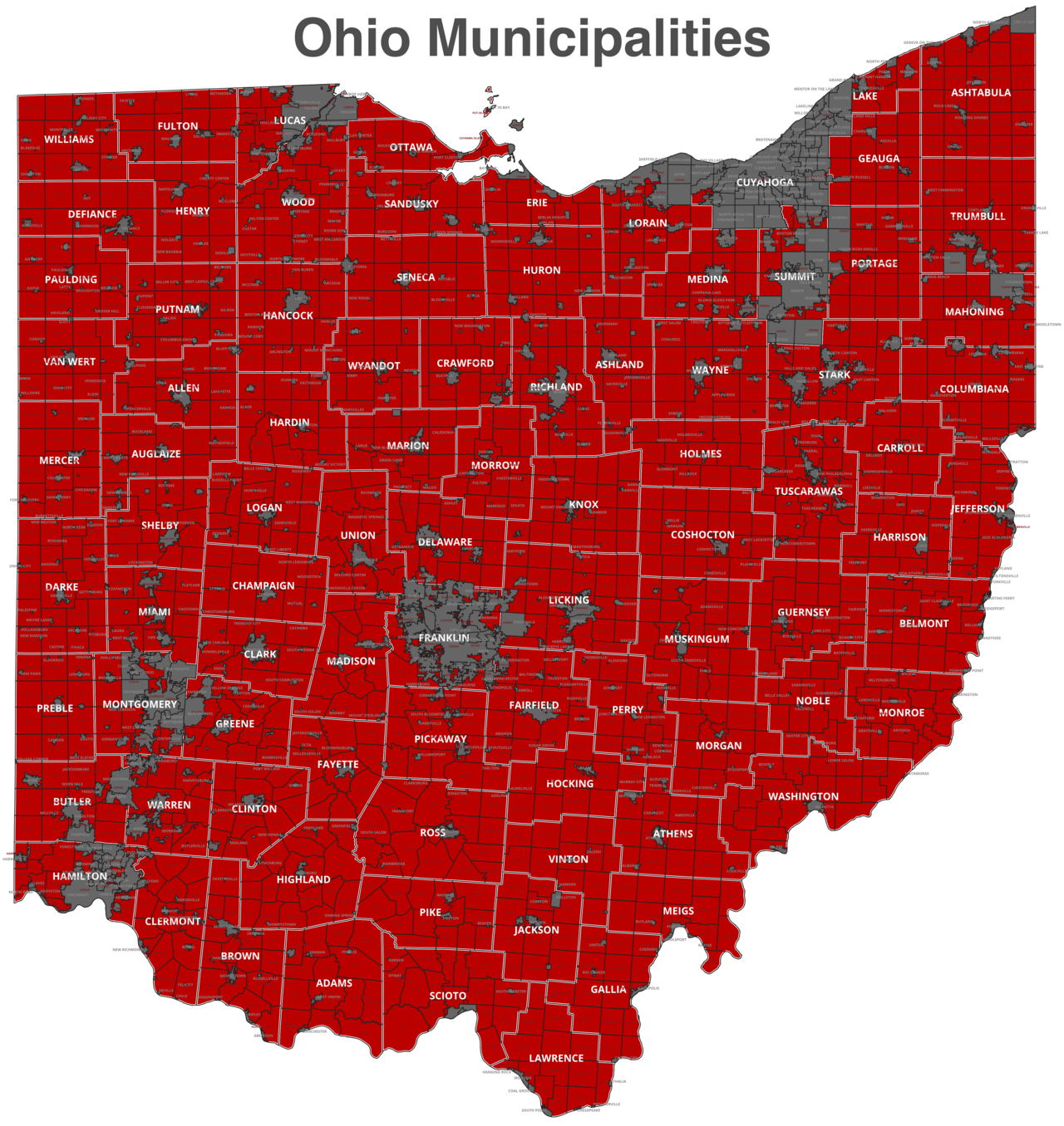 ohio city map with counties ohio city map with counties
