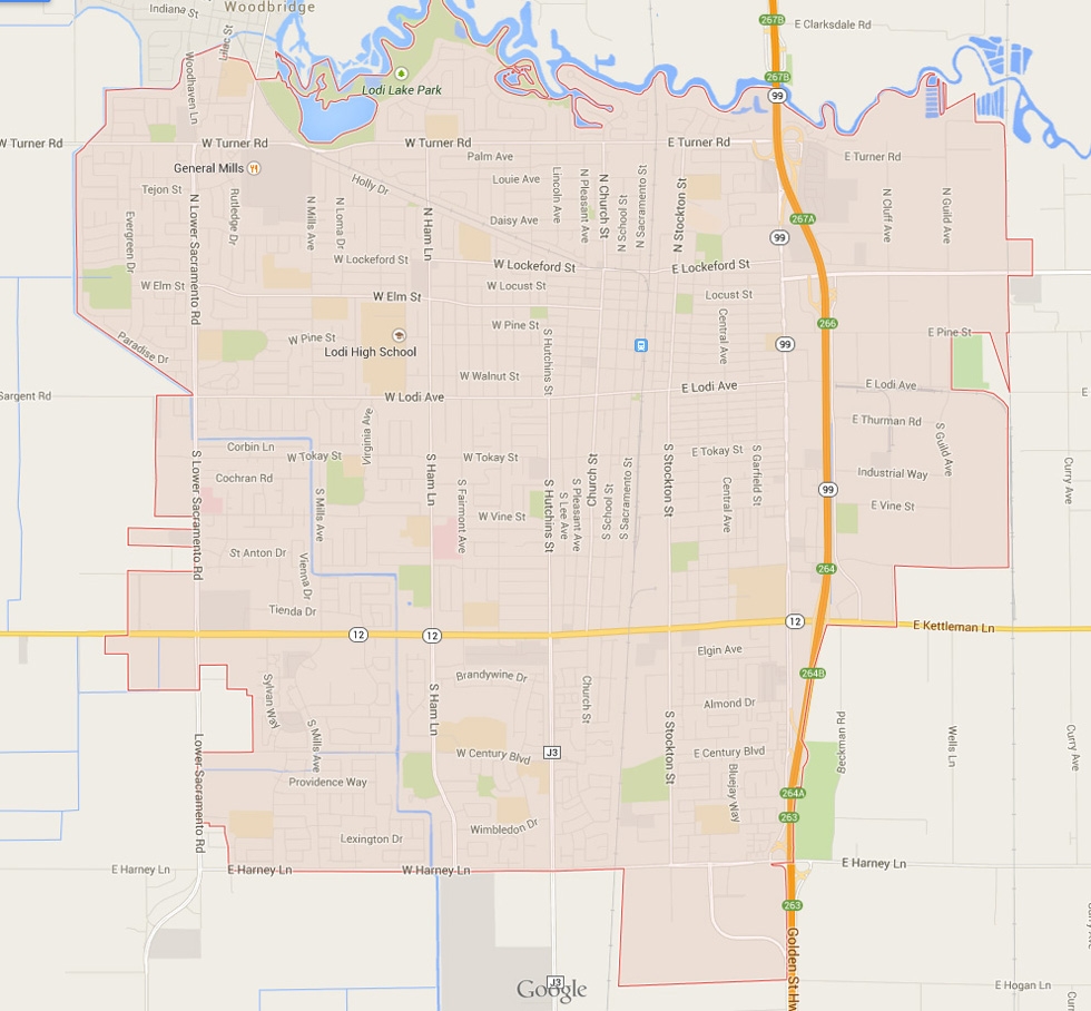 Lodi California Map