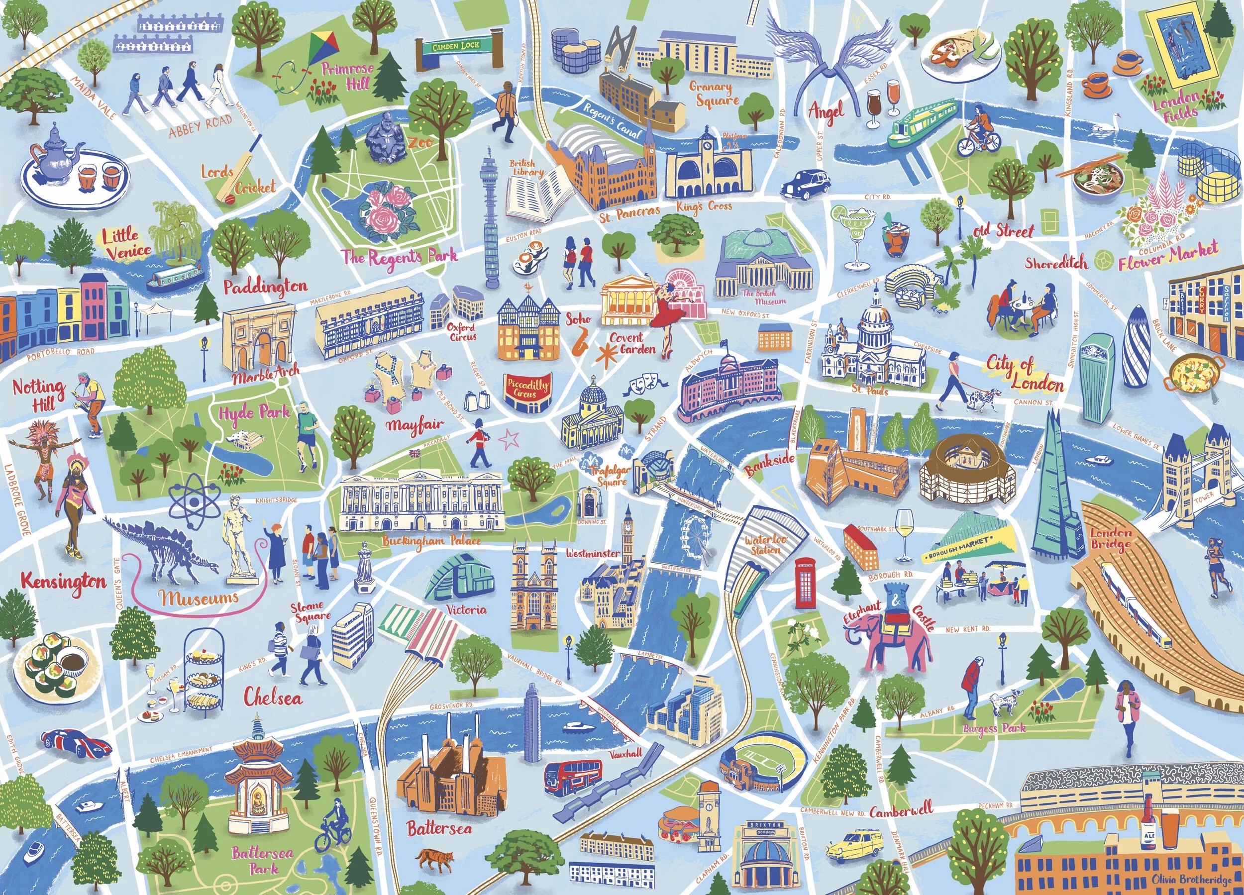 London Map Olivia Brotheridge Design London Map Olivia Brotheridge Design