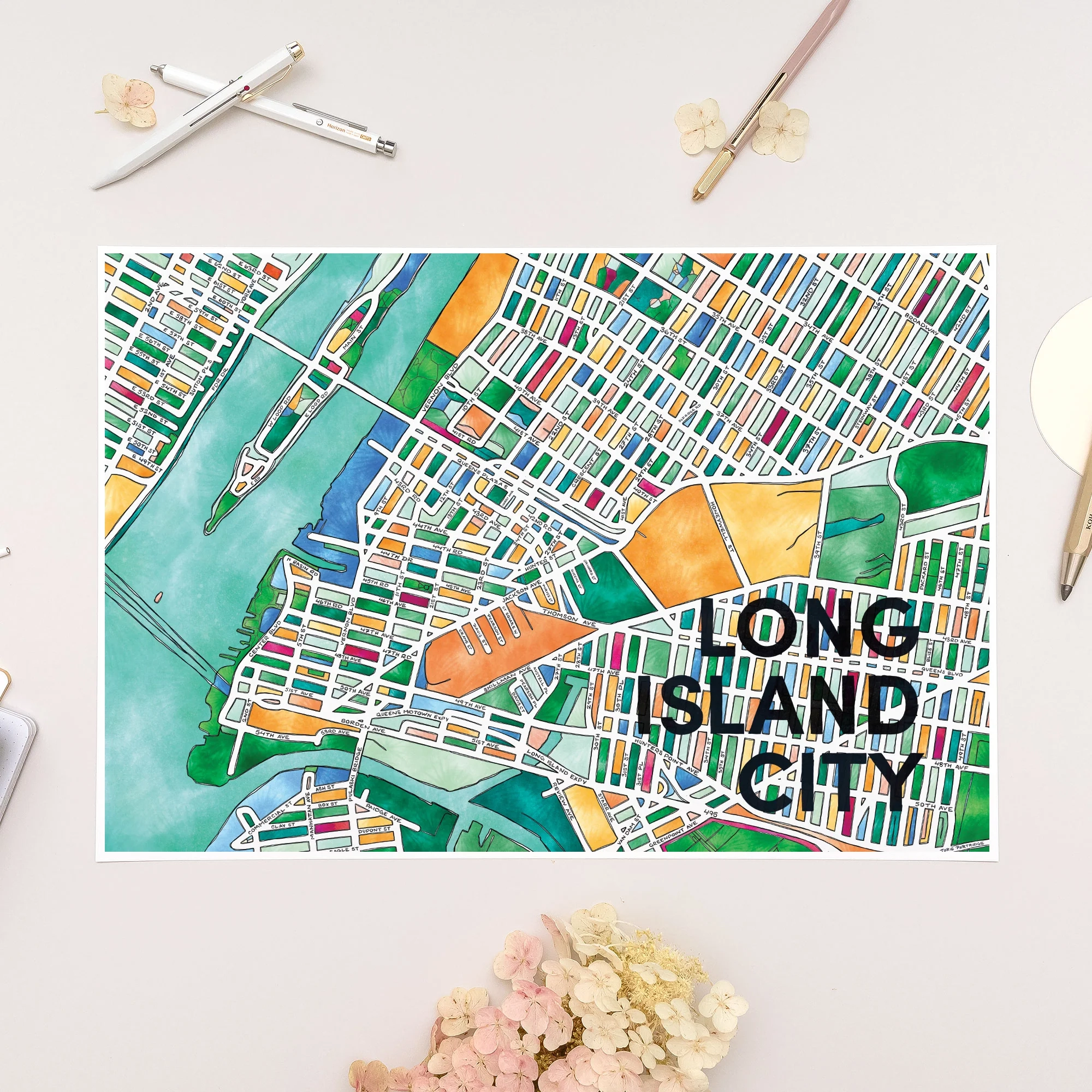 Long Island City Print Terratorie Maps Goods Long Island City Print Terratorie Maps Goods