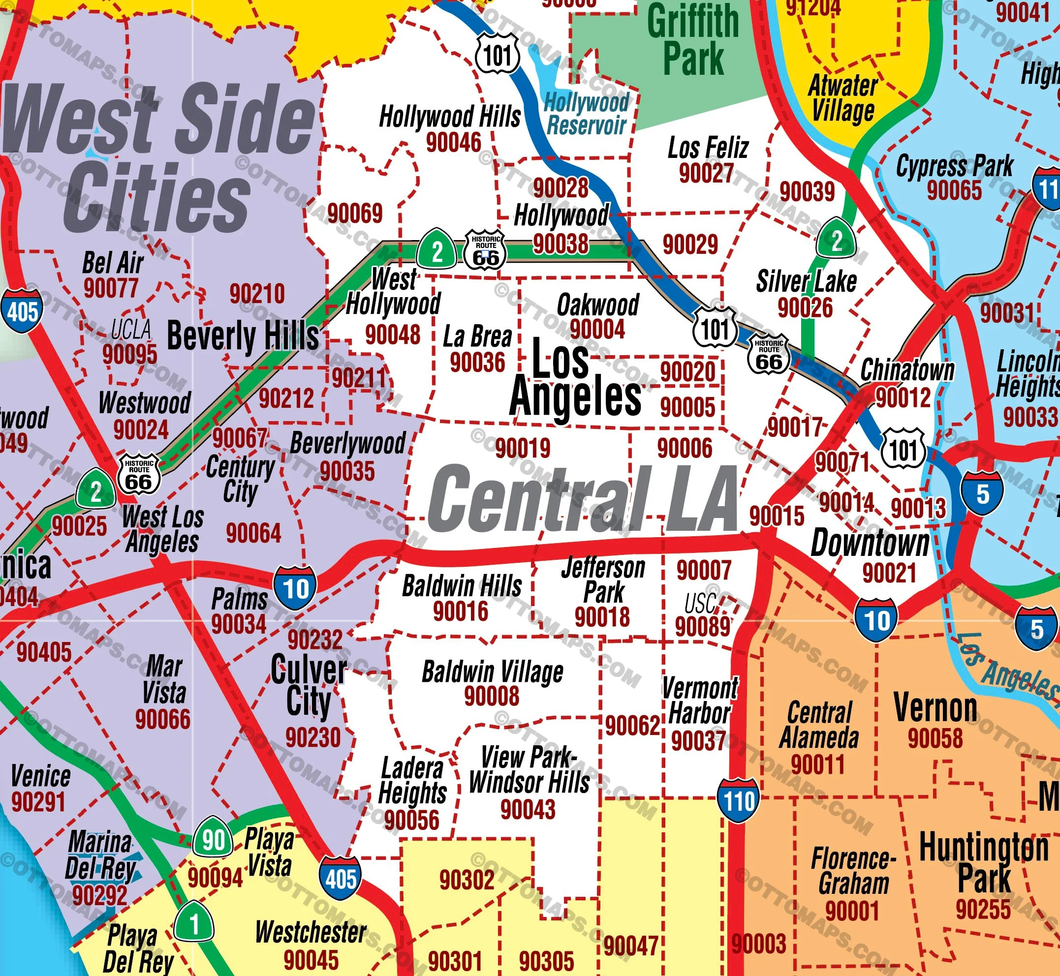 Los Angeles County Zip Code Map Regions Colored FILES PDF And AI Otto Maps Los Angeles County Zip Code Map Regions Colored FILES PDF And AI Otto Maps