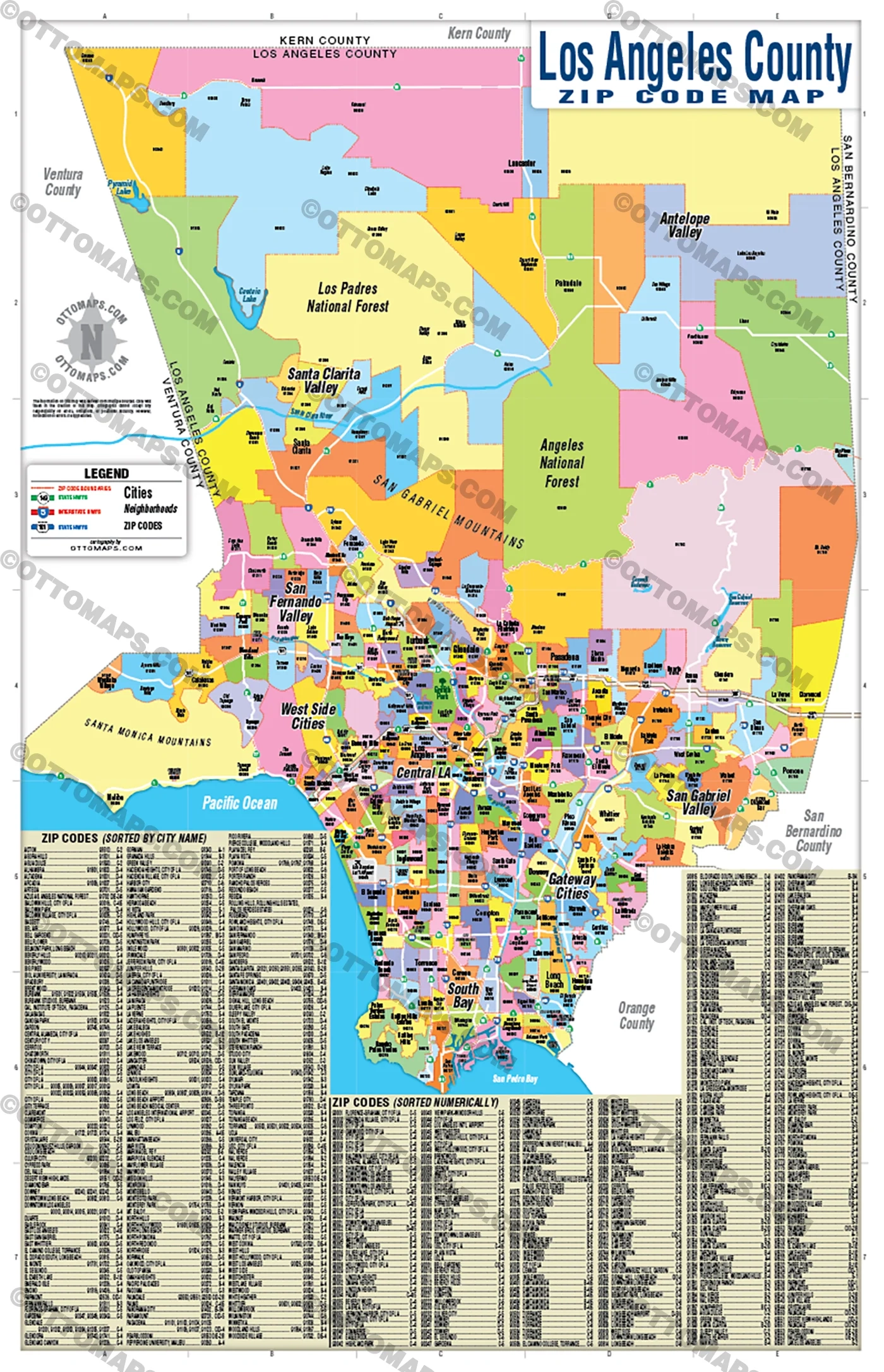 Los Angeles County Zip Code Map Zip Codes Colored FILES PDF And Otto Maps Los Angeles County Zip Code Map Zip Codes Colored FILES PDF And Otto Maps