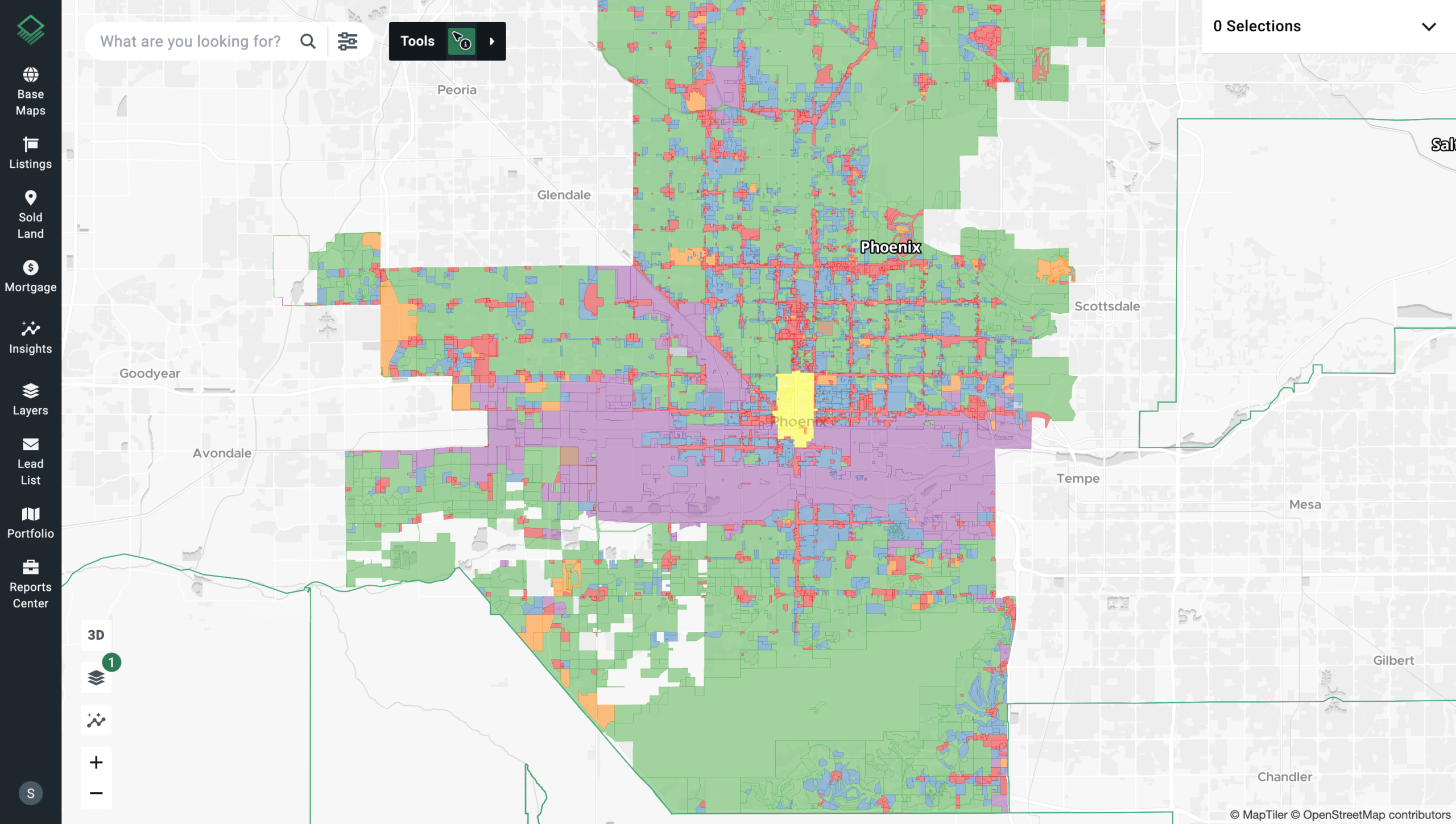 Map Highlight City Of Phoenix AZ Zoning Map