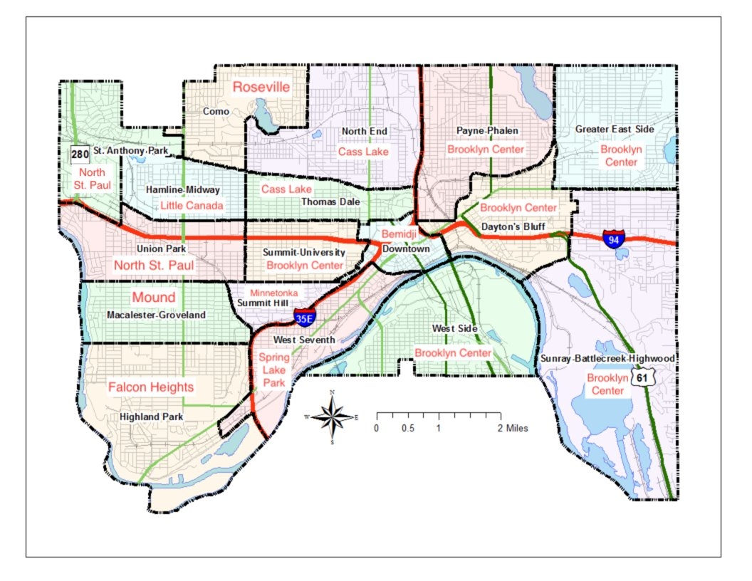 st paul mn city map