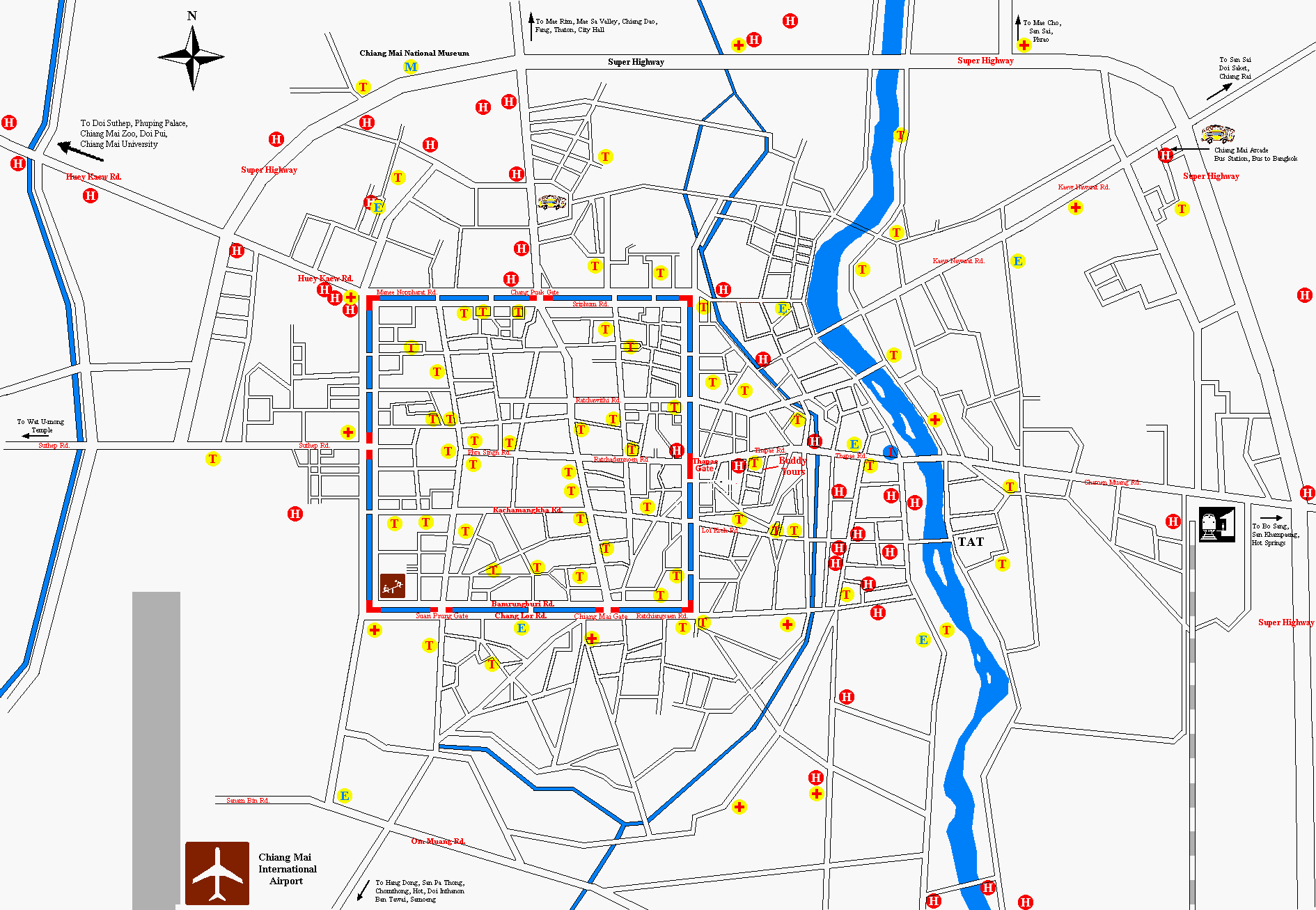 Map Of Chiang Mai City Map Of Chiang Mai City
