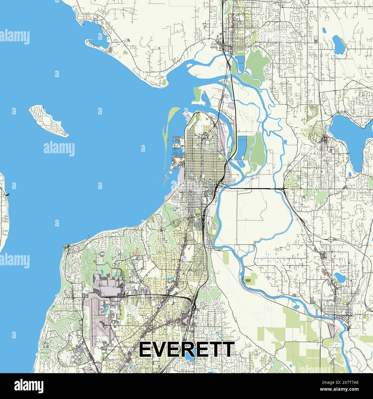 Map Of Everett Stock Vector Images Alamy Map Of Everett Stock Vector Images Alamy