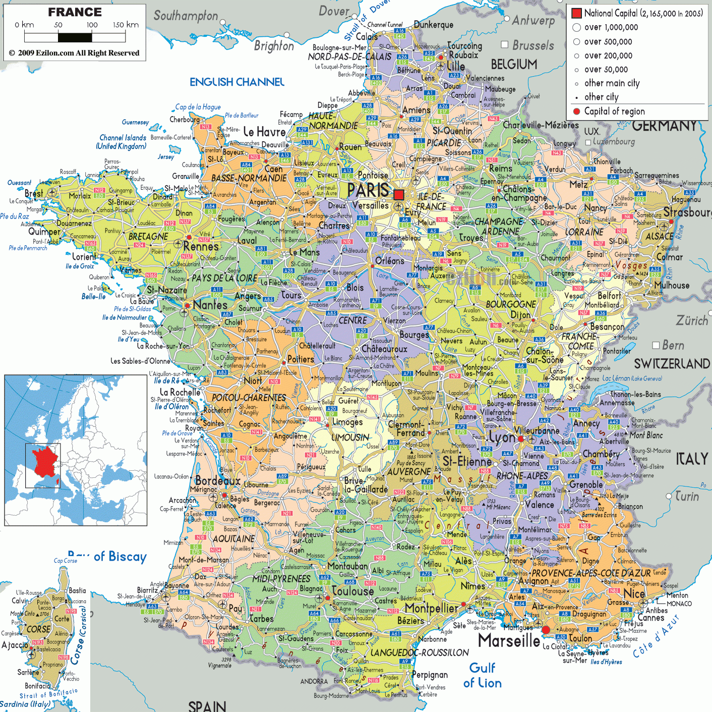 cities in france map