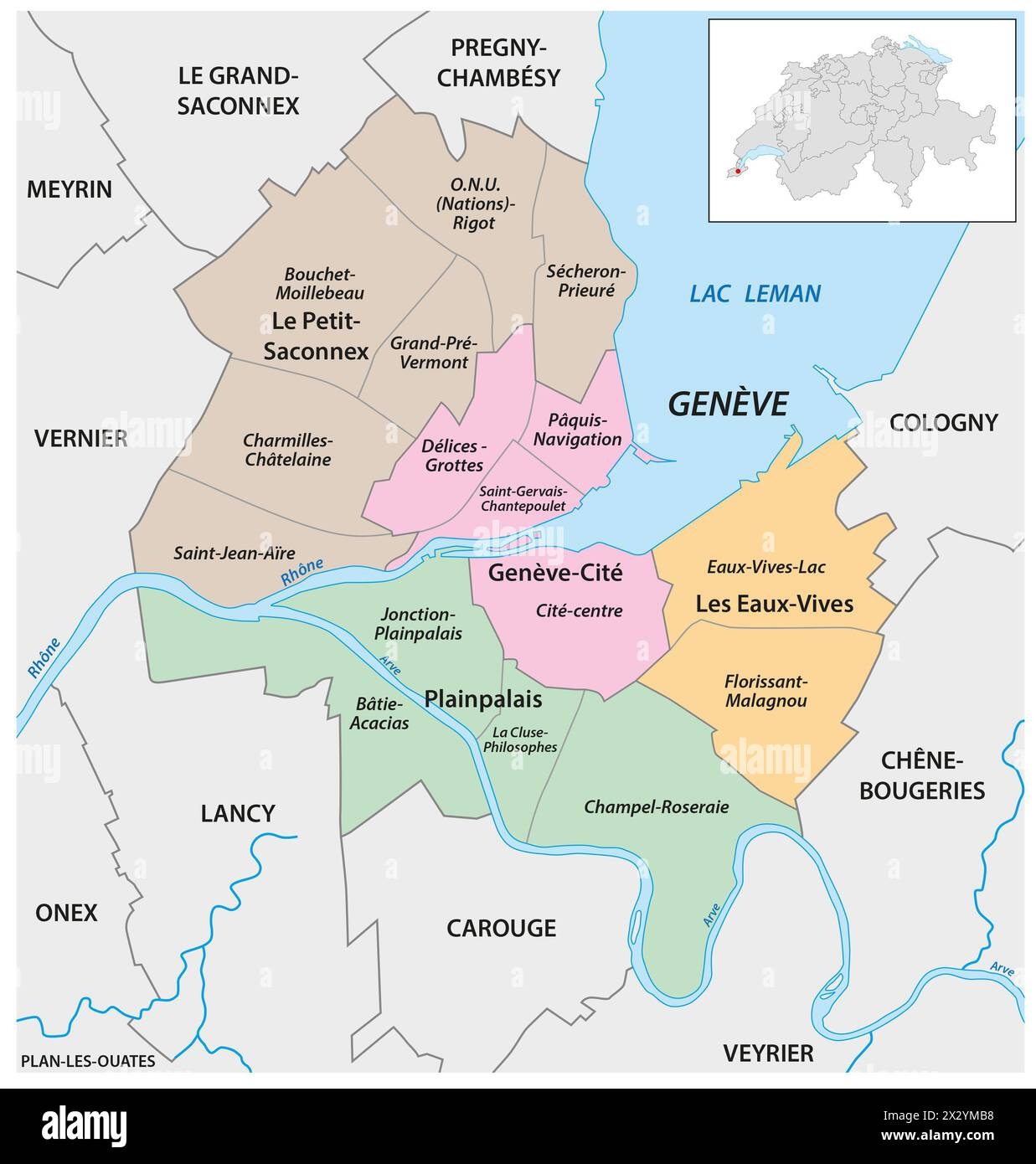Map Of Geneva Switzerland Hi res Stock Photography And Images Alamy