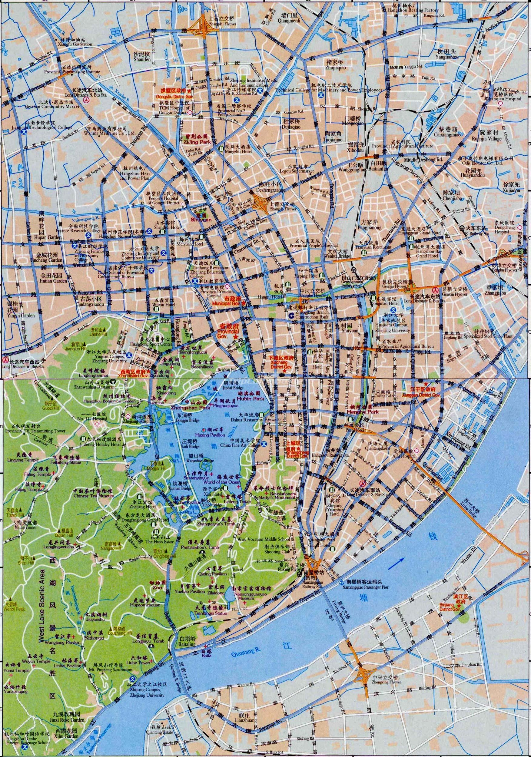 Map of Hangzhou Maps Of Hangzhou Map of Hangzhou Maps Of Hangzhou