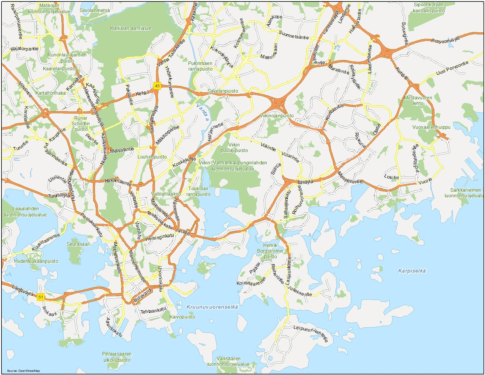 Map Of Helsinki Finland GIS Geography