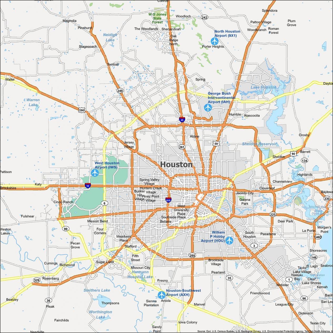Map Of Houston Texas GIS Geography Map Of Houston Texas GIS Geography