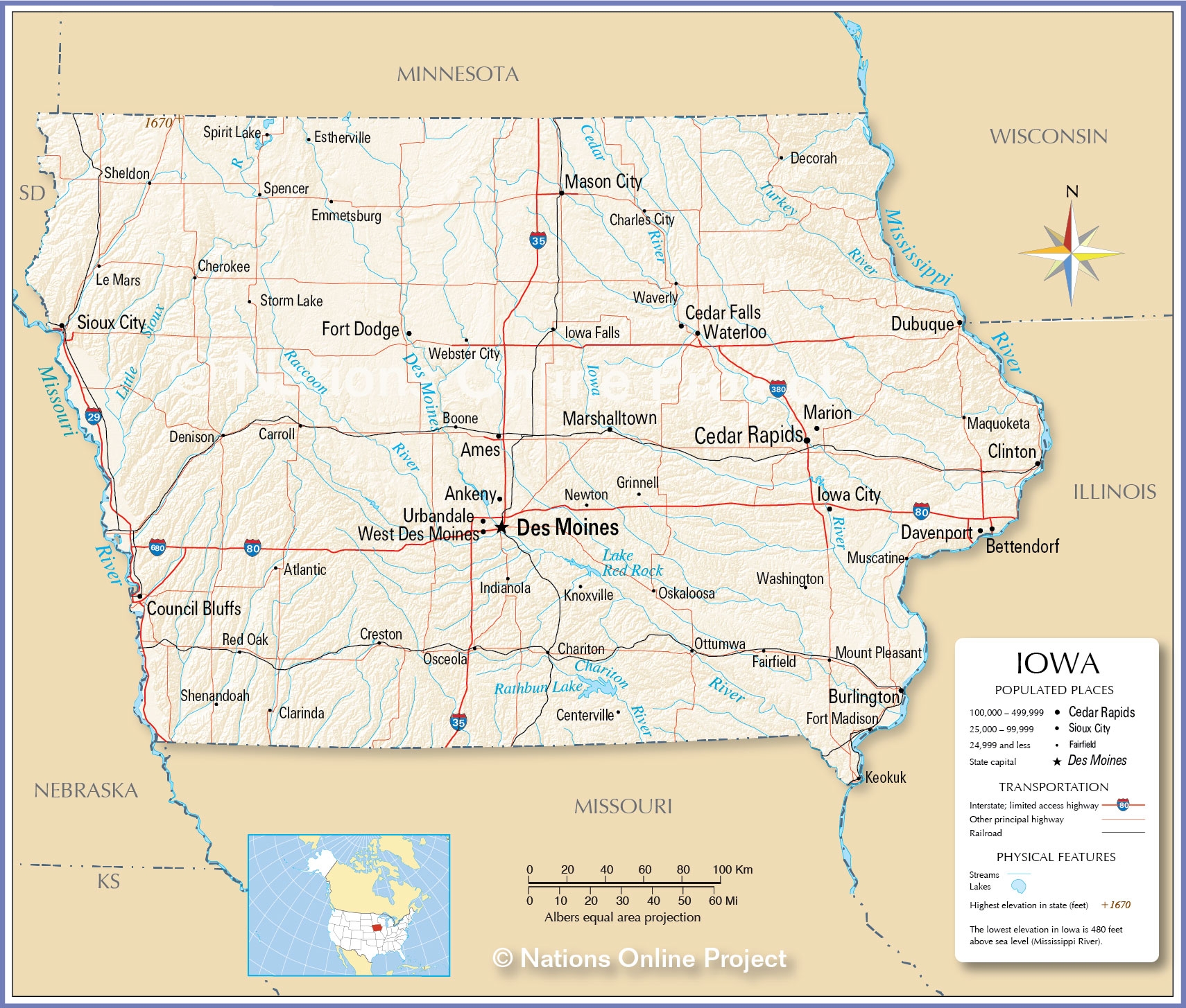 ia map with cities
