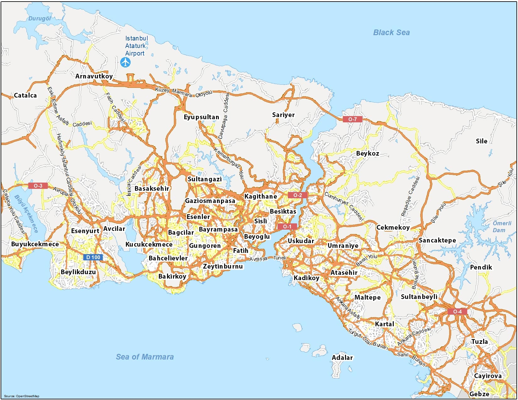 Map Of Istanbul Turkey GIS Geography