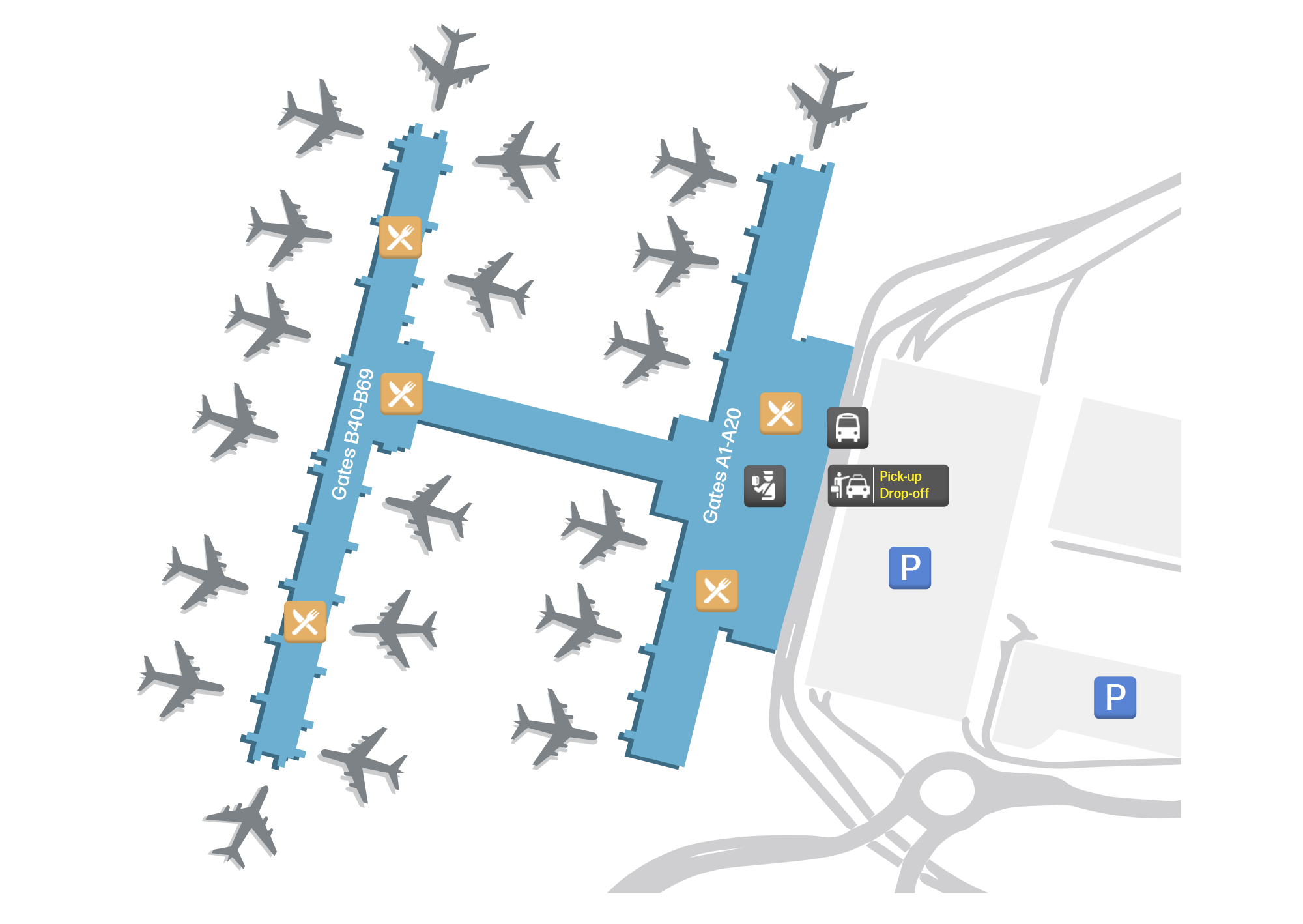 Map Of Kansas City Airport MCI Terminal Map Airportmaps Map Of Kansas City Airport MCI Terminal Map Airportmaps