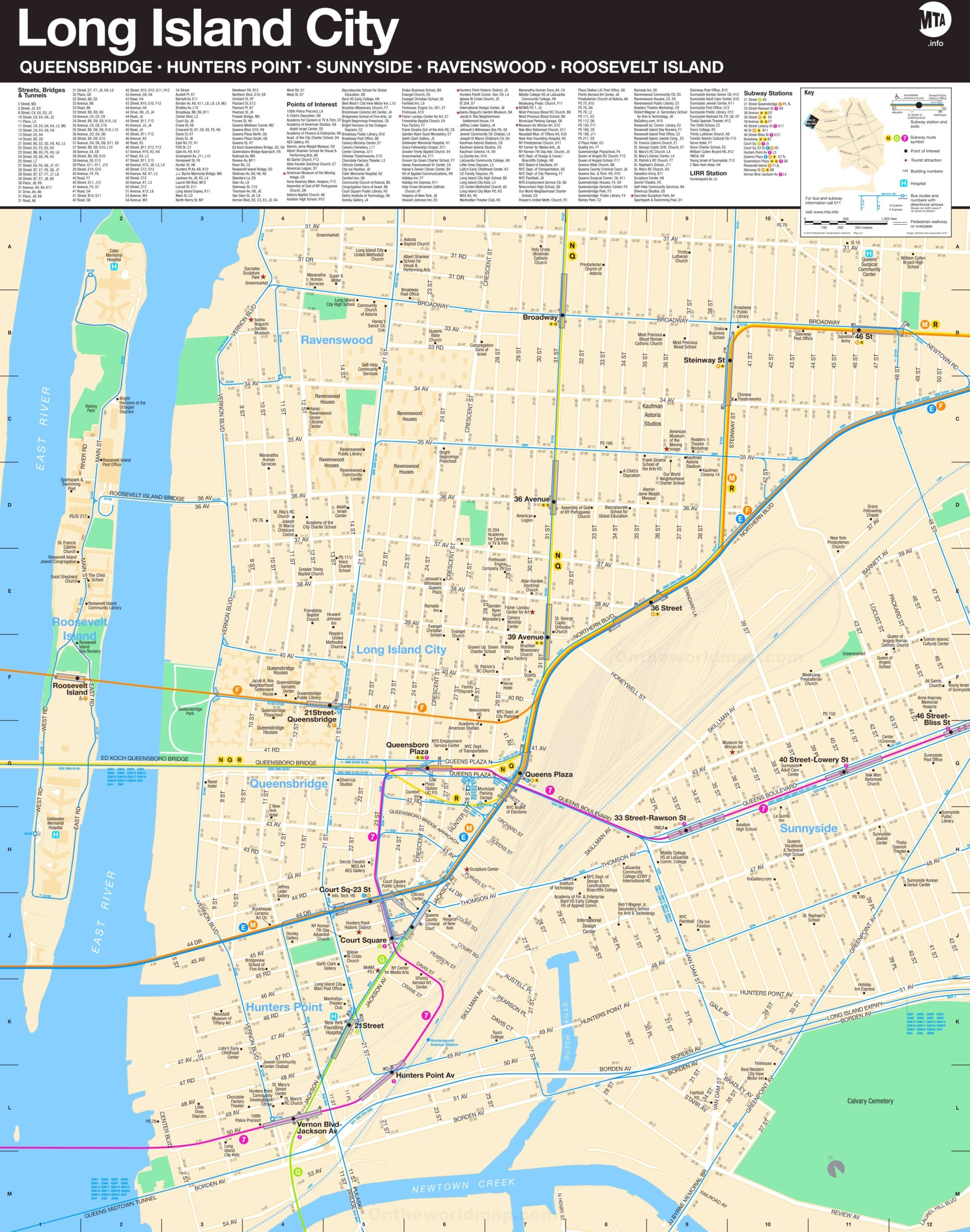 Map Of Long Island City Ontheworldmap Map Of Long Island City Ontheworldmap