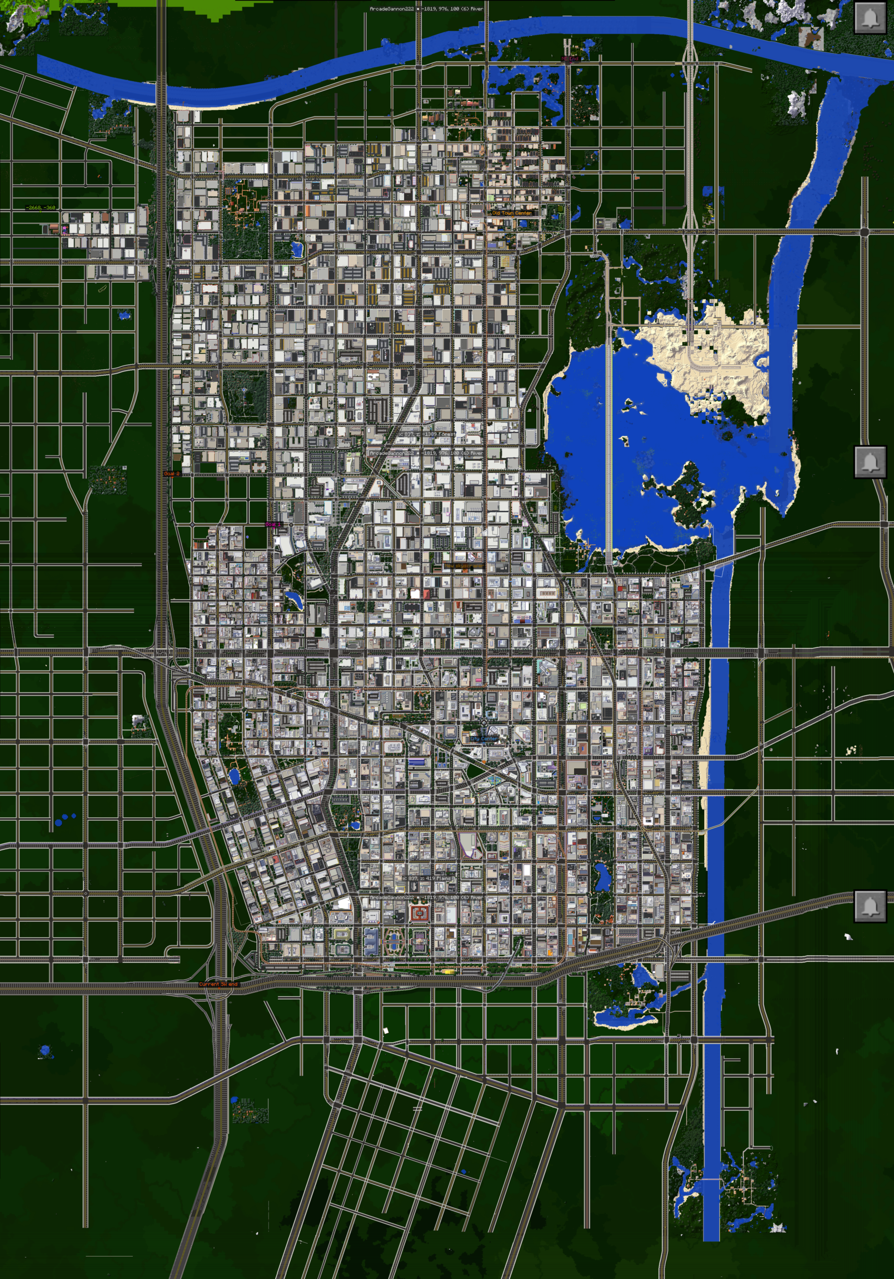 Map Of My City In Minecraft 2400 Hours And 2 5 Years In The Making R gaming