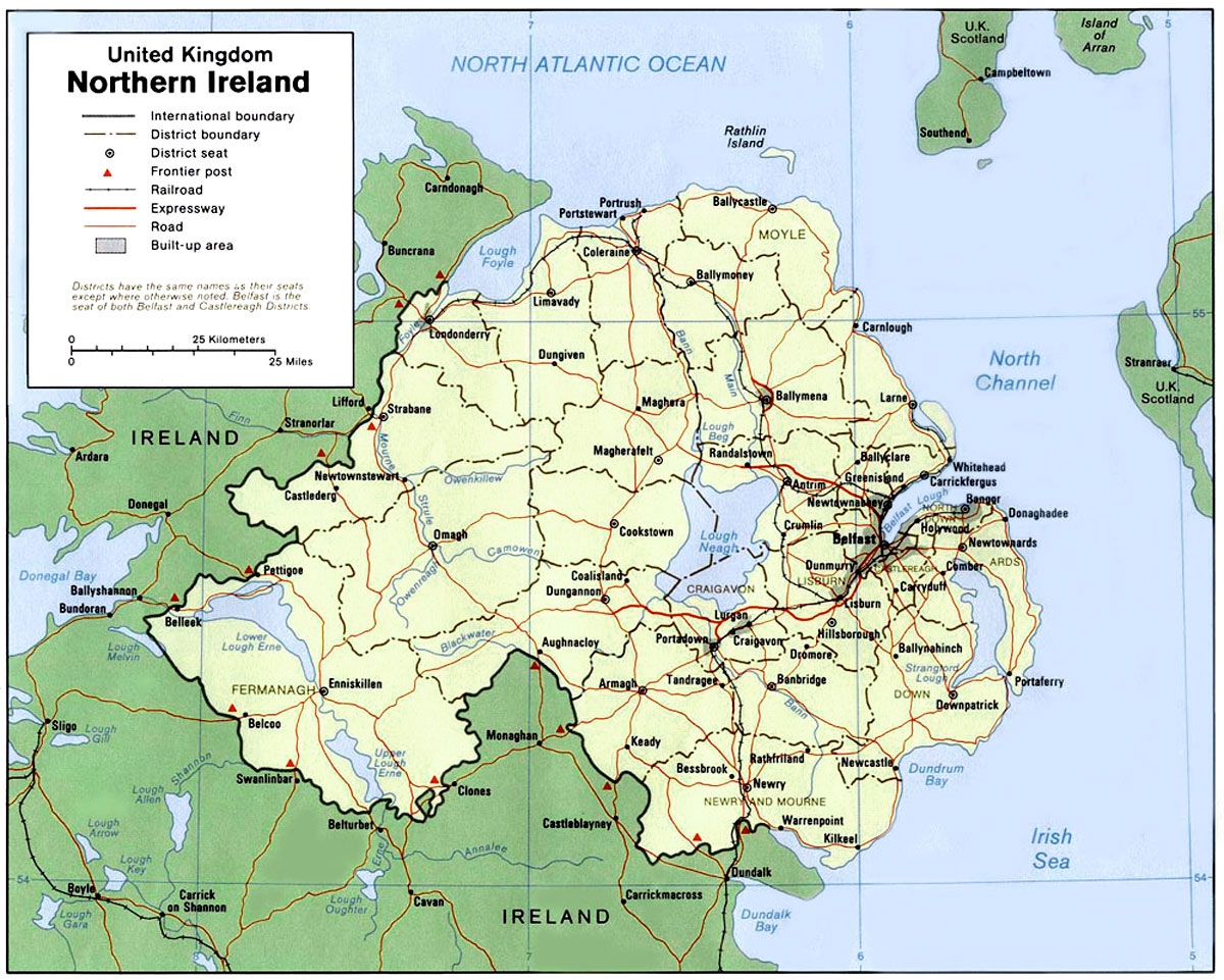 Map Of Northern Ireland Nations Online Project