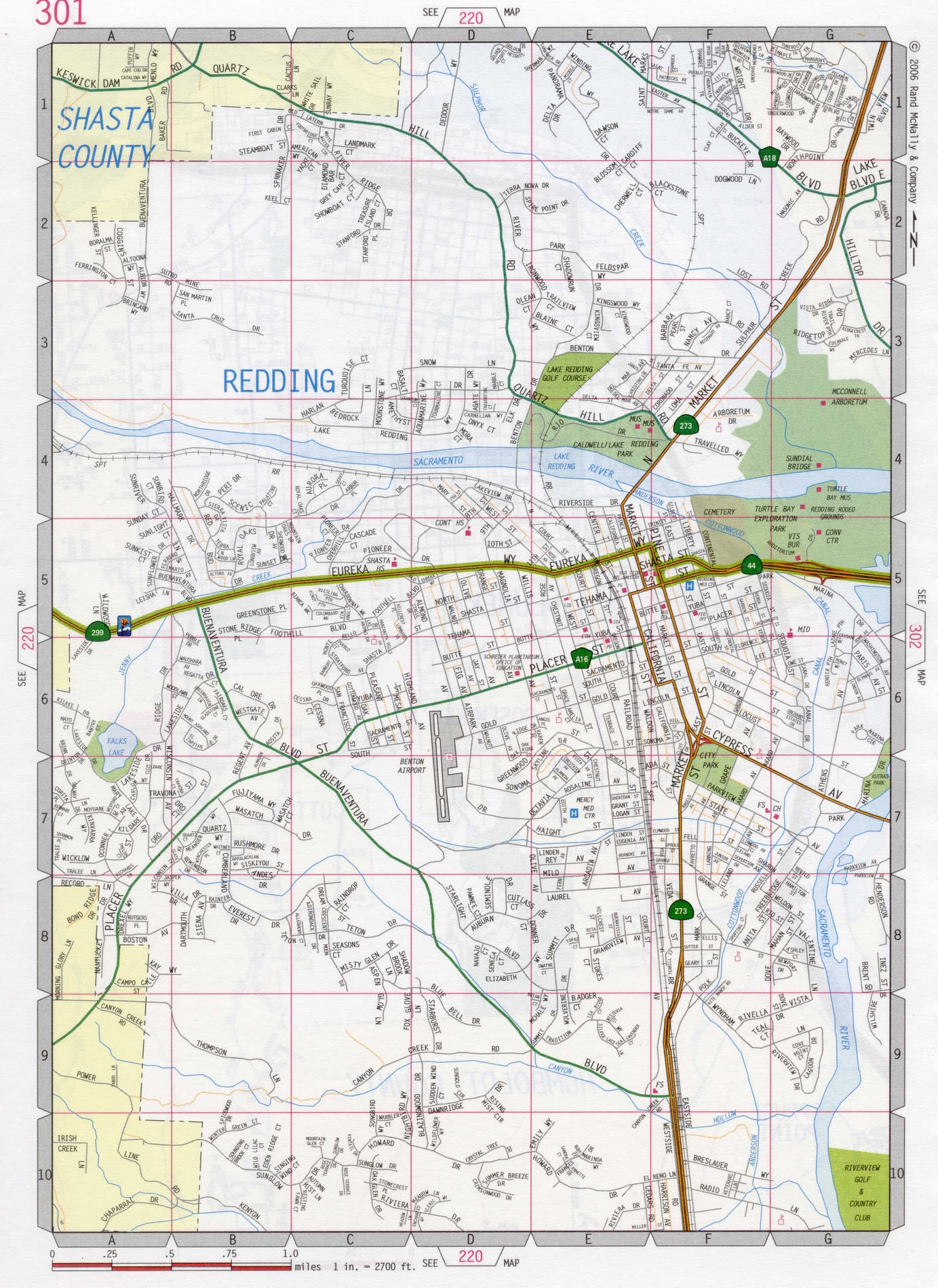 Map Of Redding City California Free Large Detailed Road Map Redding CA Map Of Redding City California Free Large Detailed Road Map Redding CA