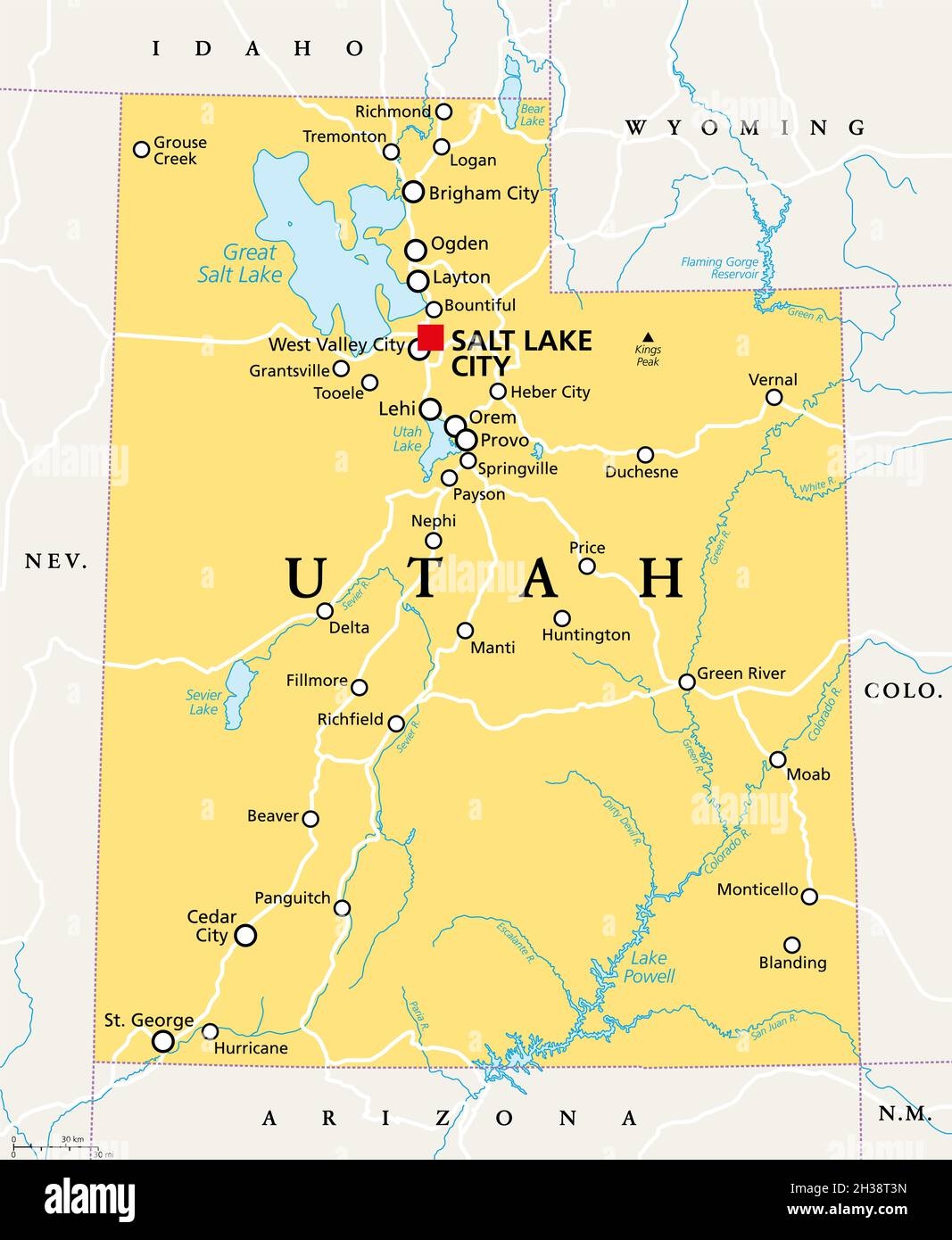 Map Of Salt Lake City Hi res Stock Photography And Images Alamy