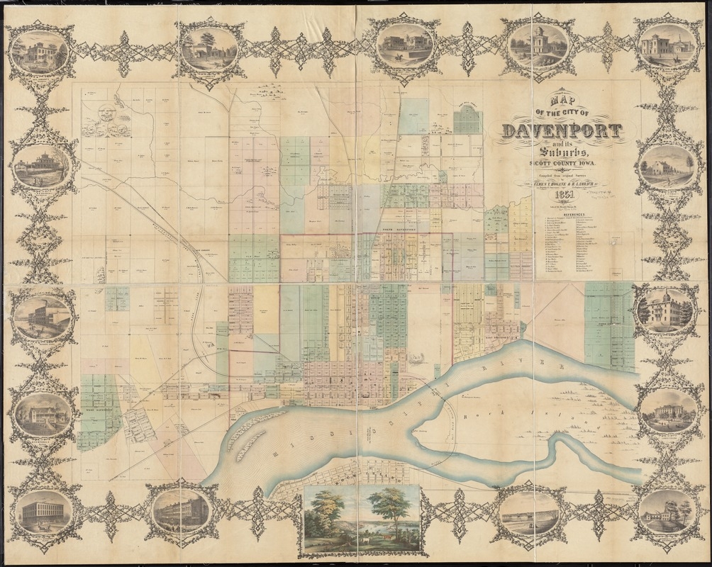 Map Of The City Of Davenport And Its Suburbs Scott County Iowa Digital Commonwealth Map Of The City Of Davenport And Its Suburbs Scott County Iowa Digital Commonwealth