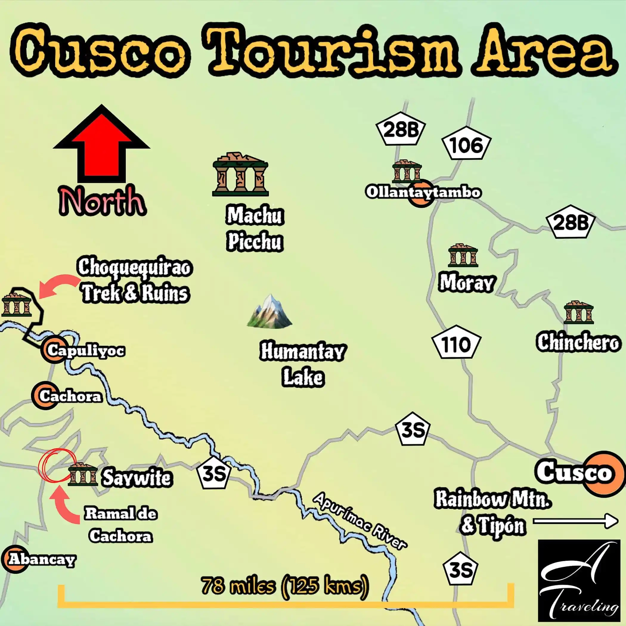 Map Of The Cusco Area s Main Tourist Attractions Andrew Traveling Map Of The Cusco Area s Main Tourist Attractions Andrew Traveling