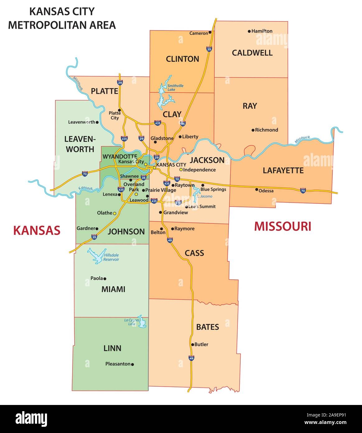 map of ks with cities