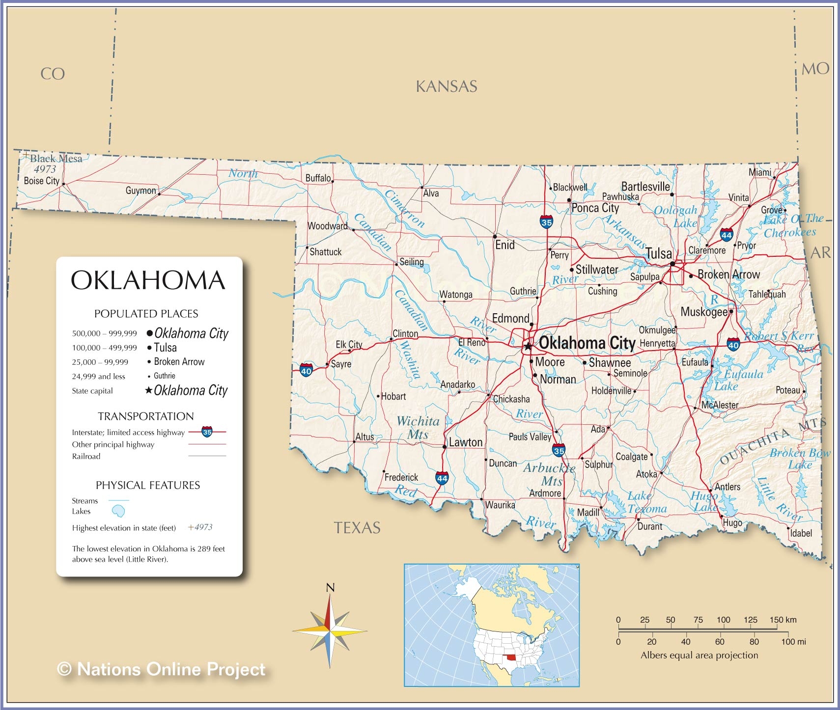 oklahoma cities map oklahoma cities map