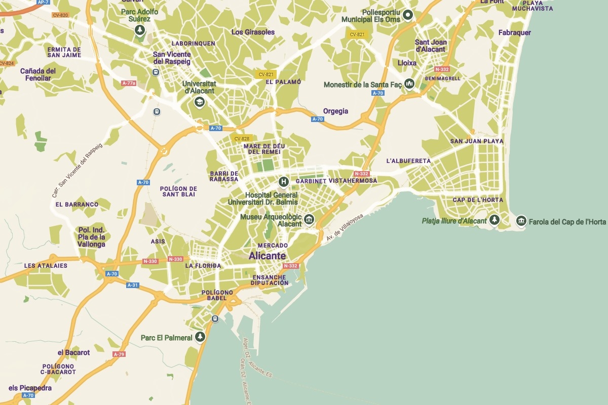 MAPS OF ALICANTE SPAIN MAPS OF ALICANTE SPAIN
