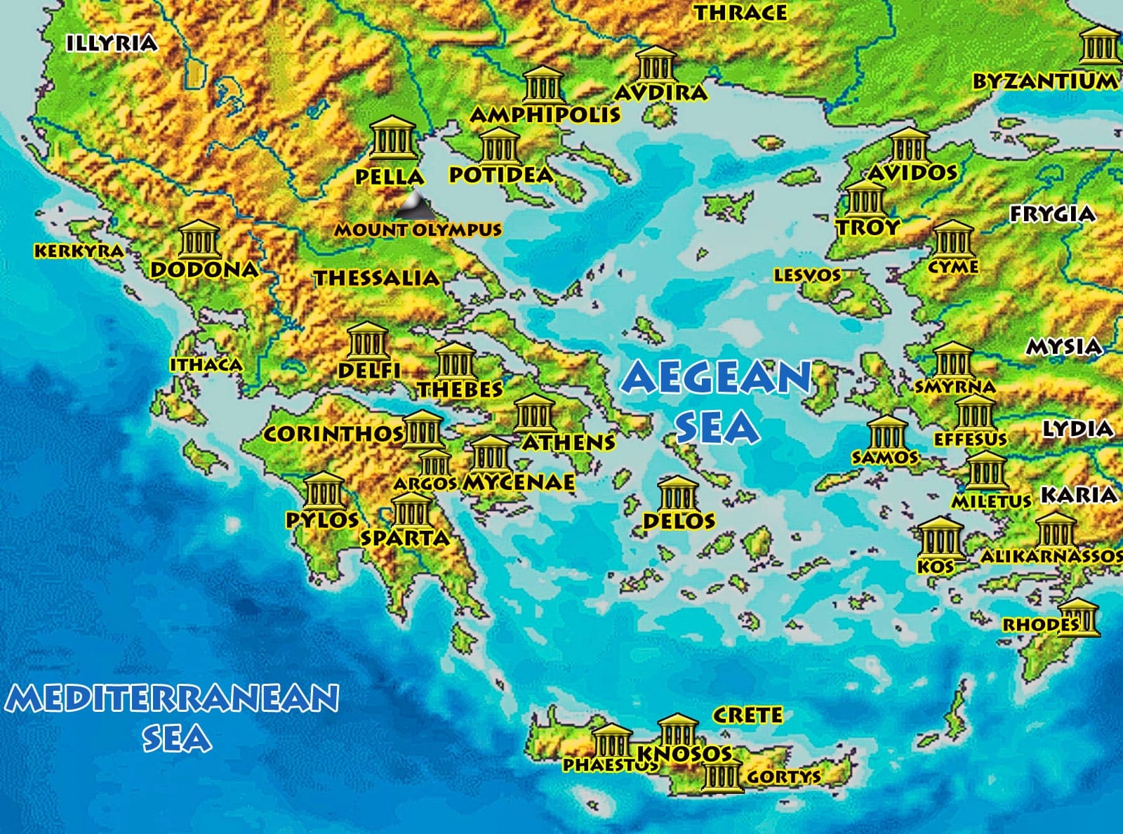 Maps Of Ancient Greece Maps Of Ancient Greece