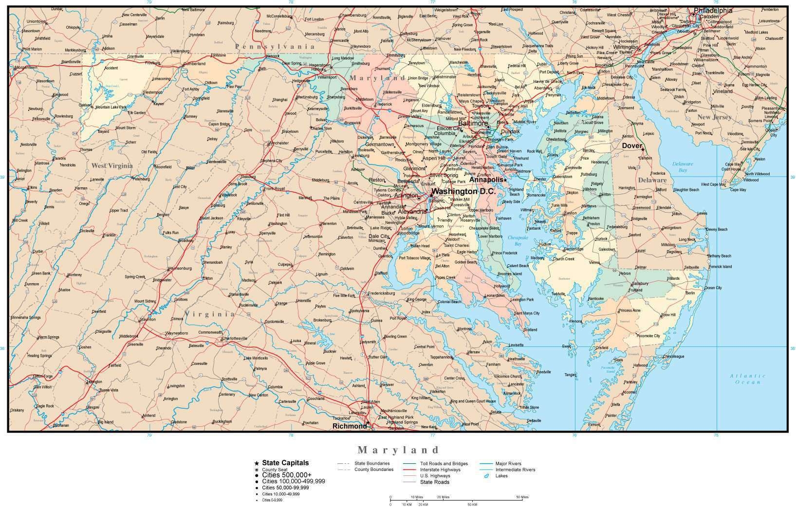maryland map with counties and cities maryland map with counties and cities