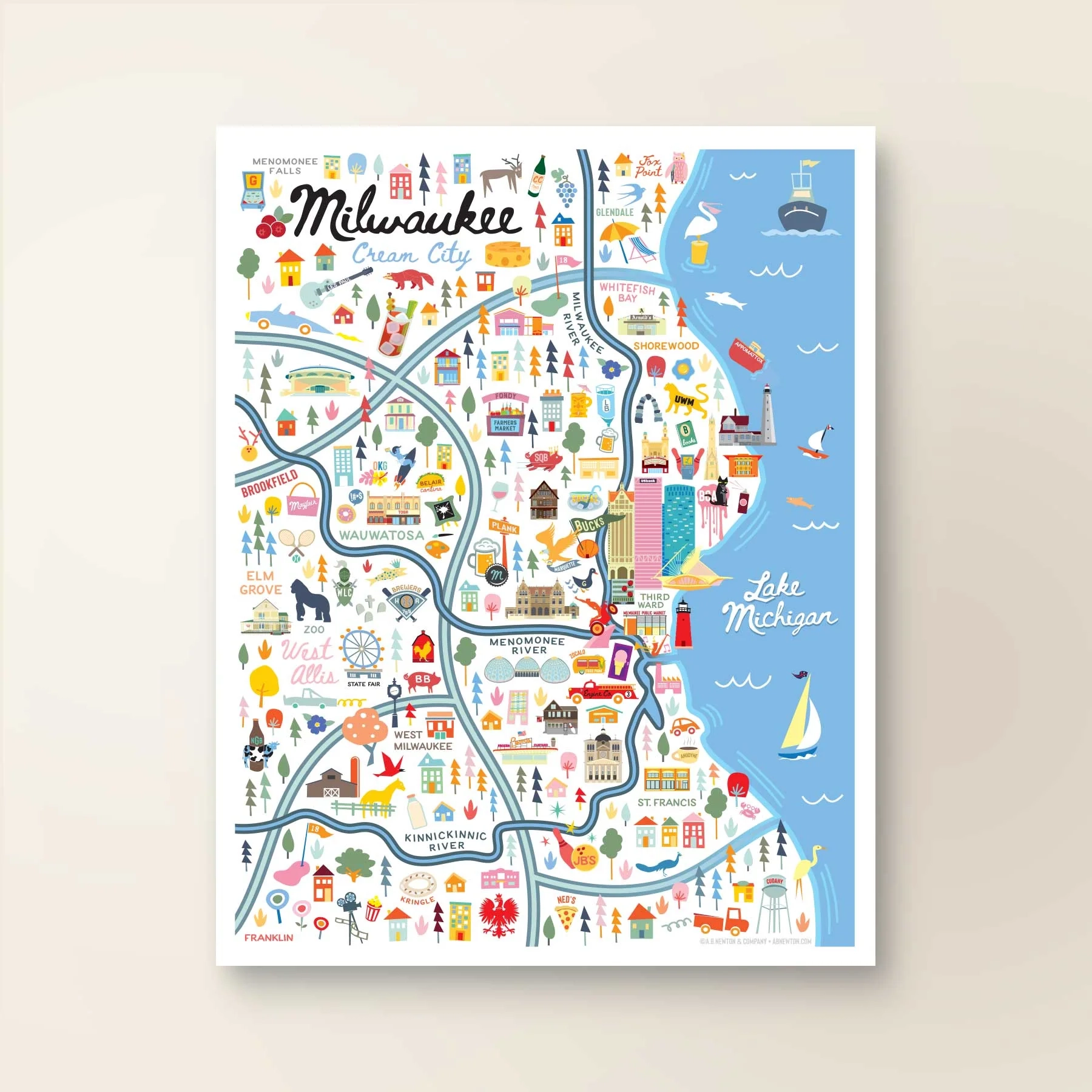 city map of milwaukee