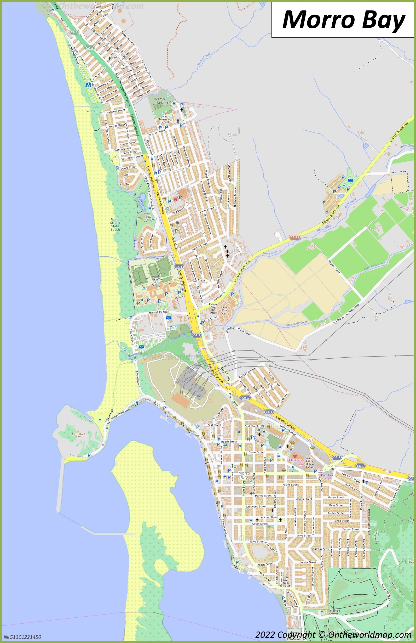 Morro Bay Map California U S Discover Morro Bay With Detailed Maps