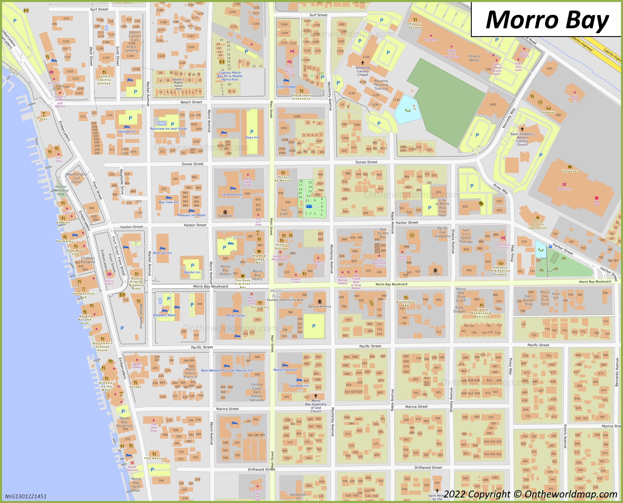Morro Bay Map California U S Discover Morro Bay With Detailed Maps