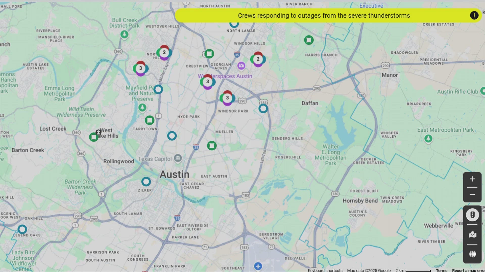 Nearly 9 000 Outages Reported In Austin After Memorial Day Evening Storms Kvue