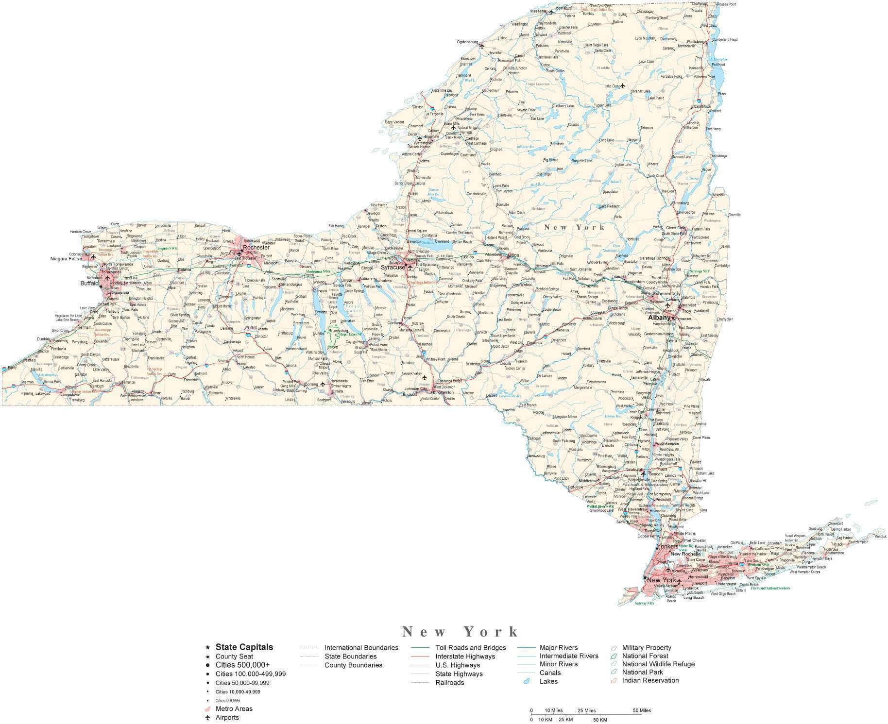 city map of ny state