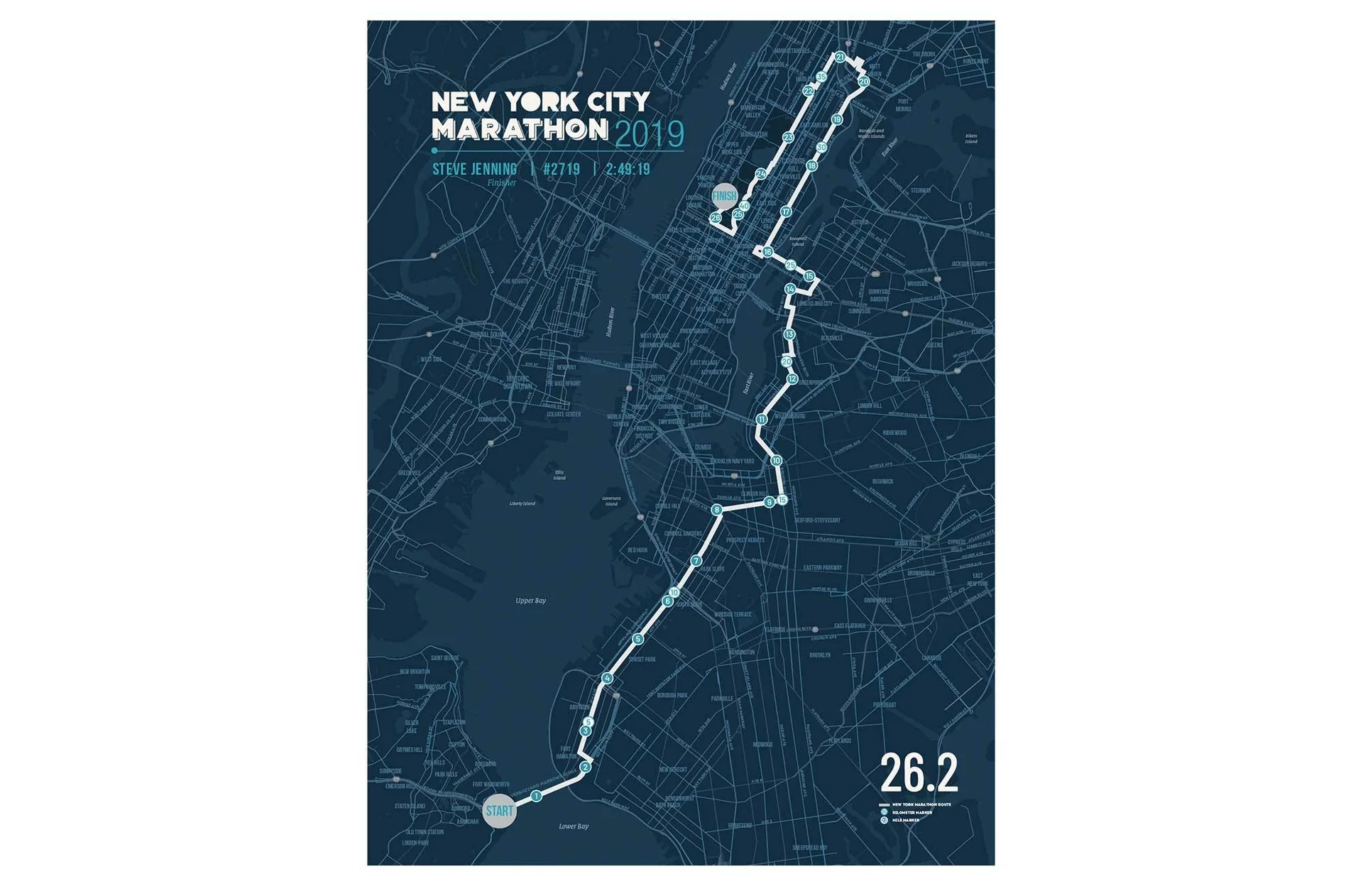 map new york city marathon