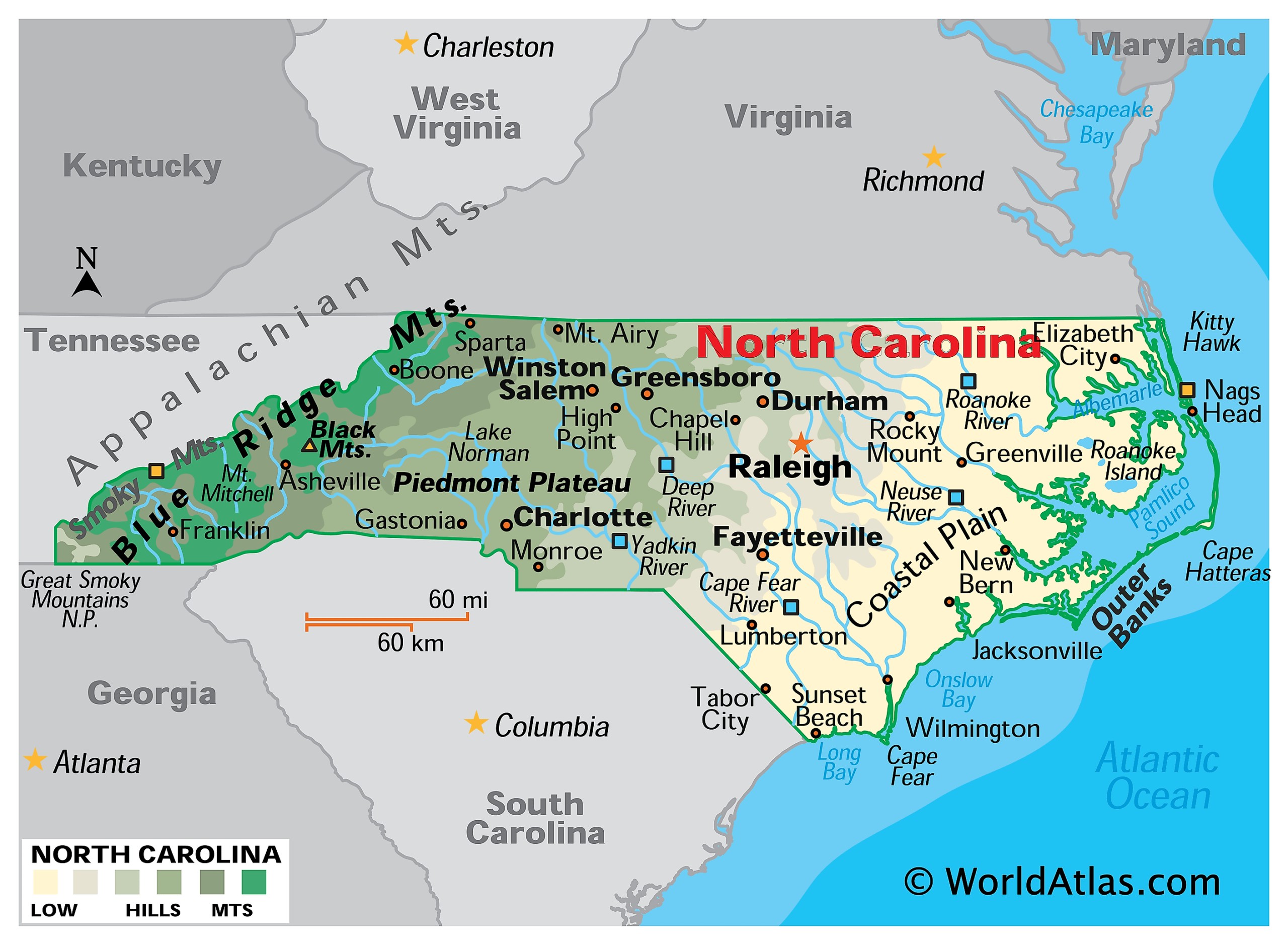 north carolina county map with cities north carolina county map with cities