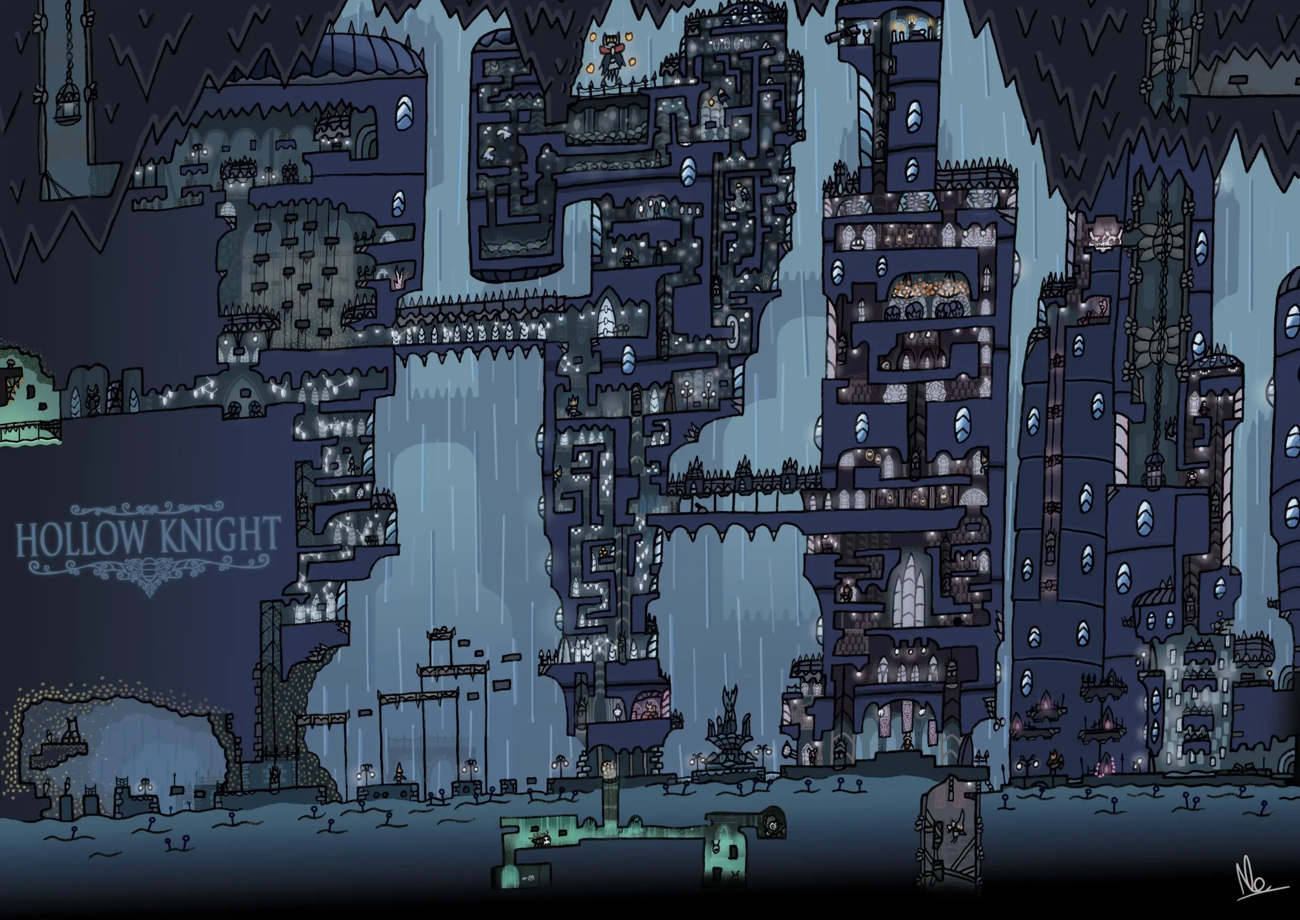 OC I Made A Detailed Map Of The City Of Tears R HollowKnight OC I Made A Detailed Map Of The City Of Tears R HollowKnight